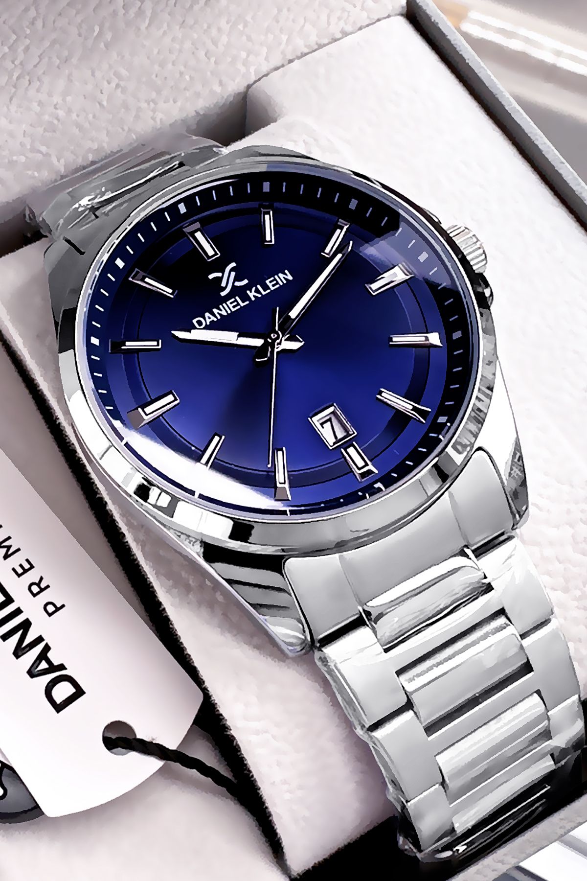 Daniel Klein Premium Hediyelik Erkek Kol Saati Su Geçirmez Gümüş Renk Çelik Kordon + Hediye Bileklik DKER2057C2