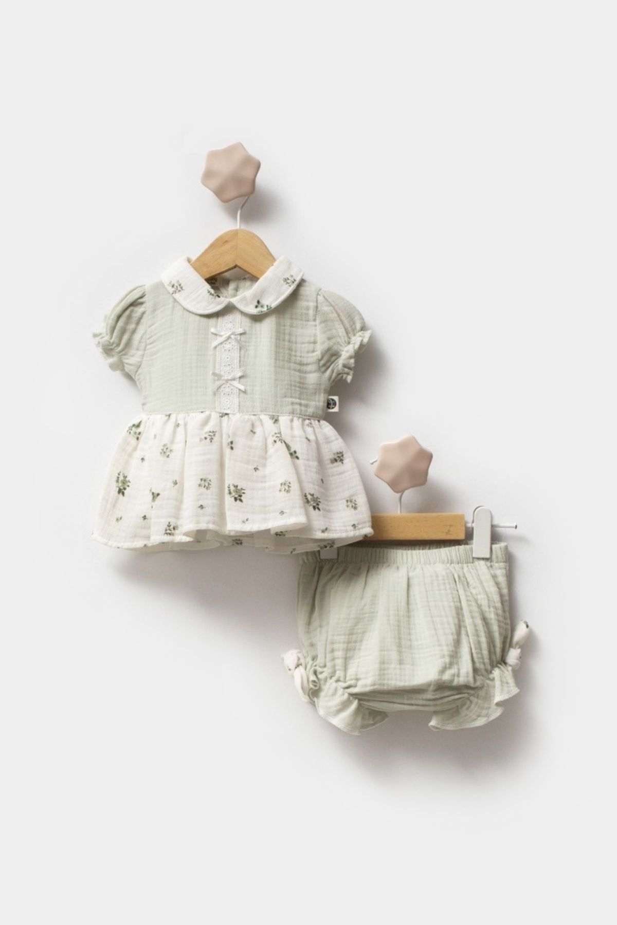 Hippıl Baby Kız Bebek 2'li Yazlık Takım