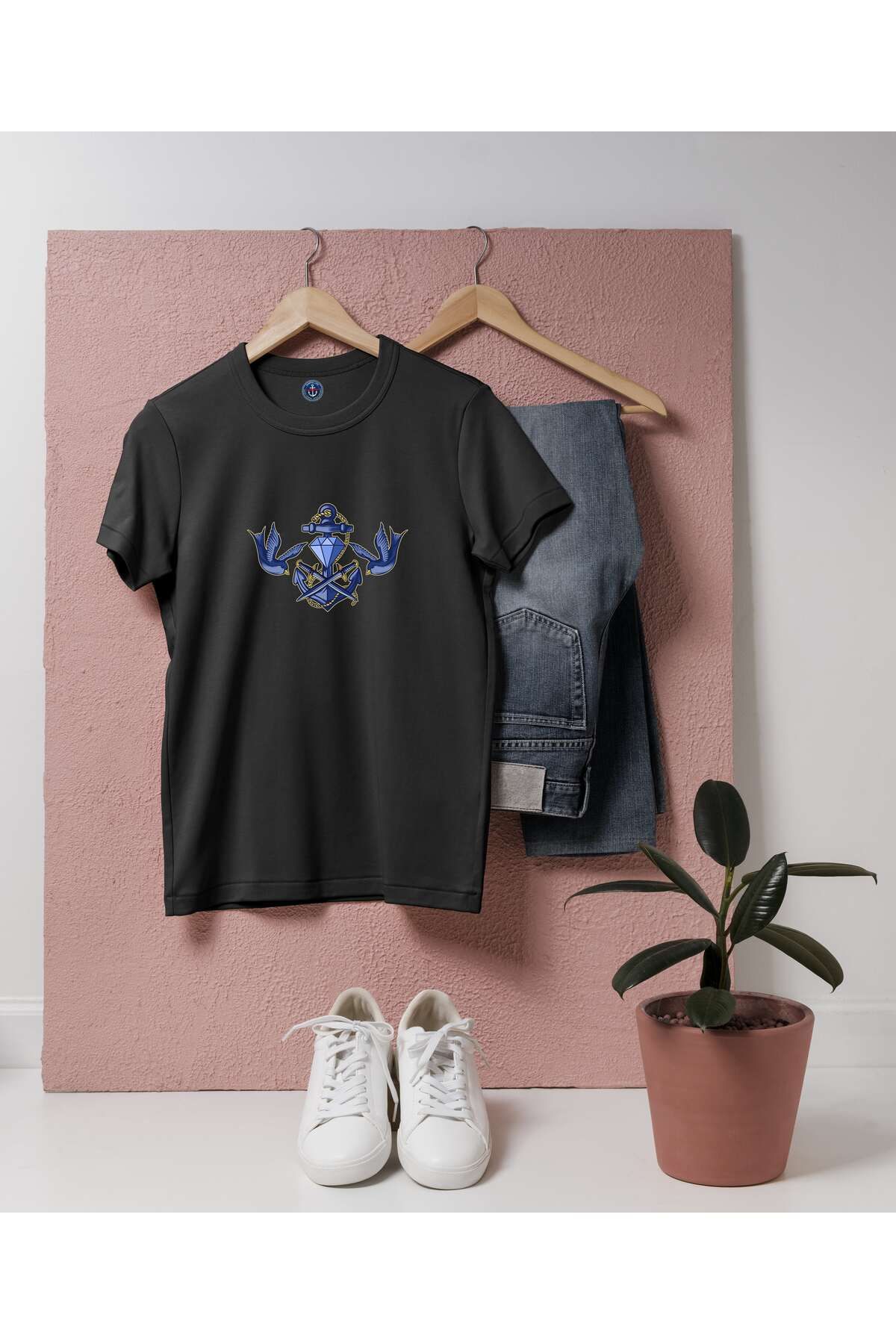 bahriyeli.jpeg Oversize Denizci Çapası / Elmas / Anchor Tasarım unisex T-shirt