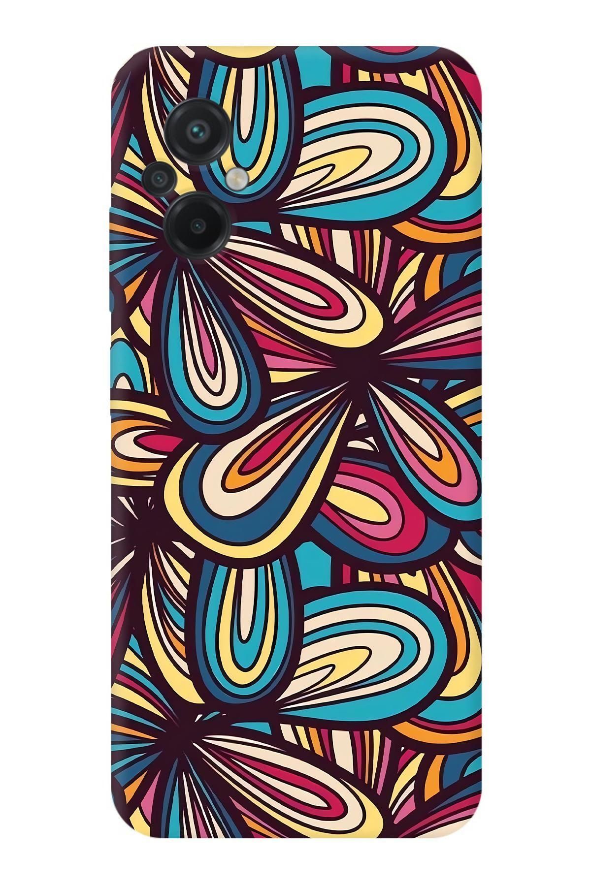 Lopard Xiaomi Poco M5 Kalın Silikon Covers 45 Alacalı Sanat Turkuaz