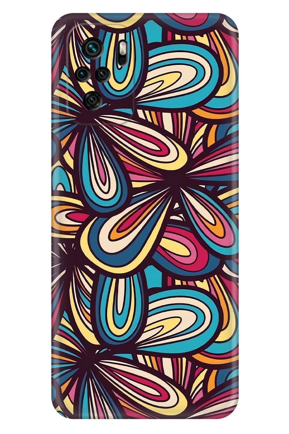 Lopard Xiaomi Poco M5S Kalın Silikon Covers 45 Alacalı Sanat Turkuaz