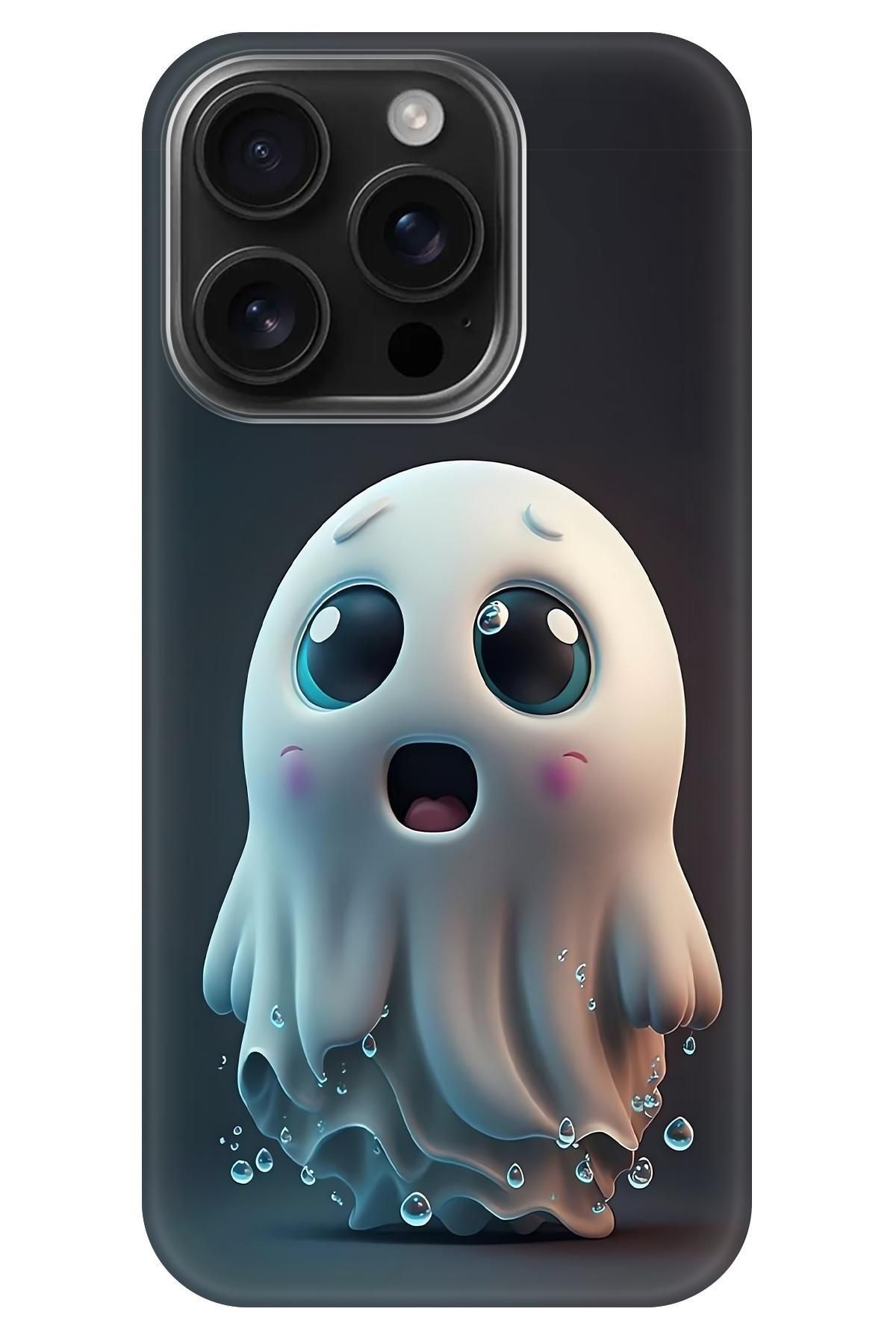 Lopard Apple iPhone 16 Pro Max Telefon Kabı Covers 23 Hayalet Wallpaper Siyah Beyaz
