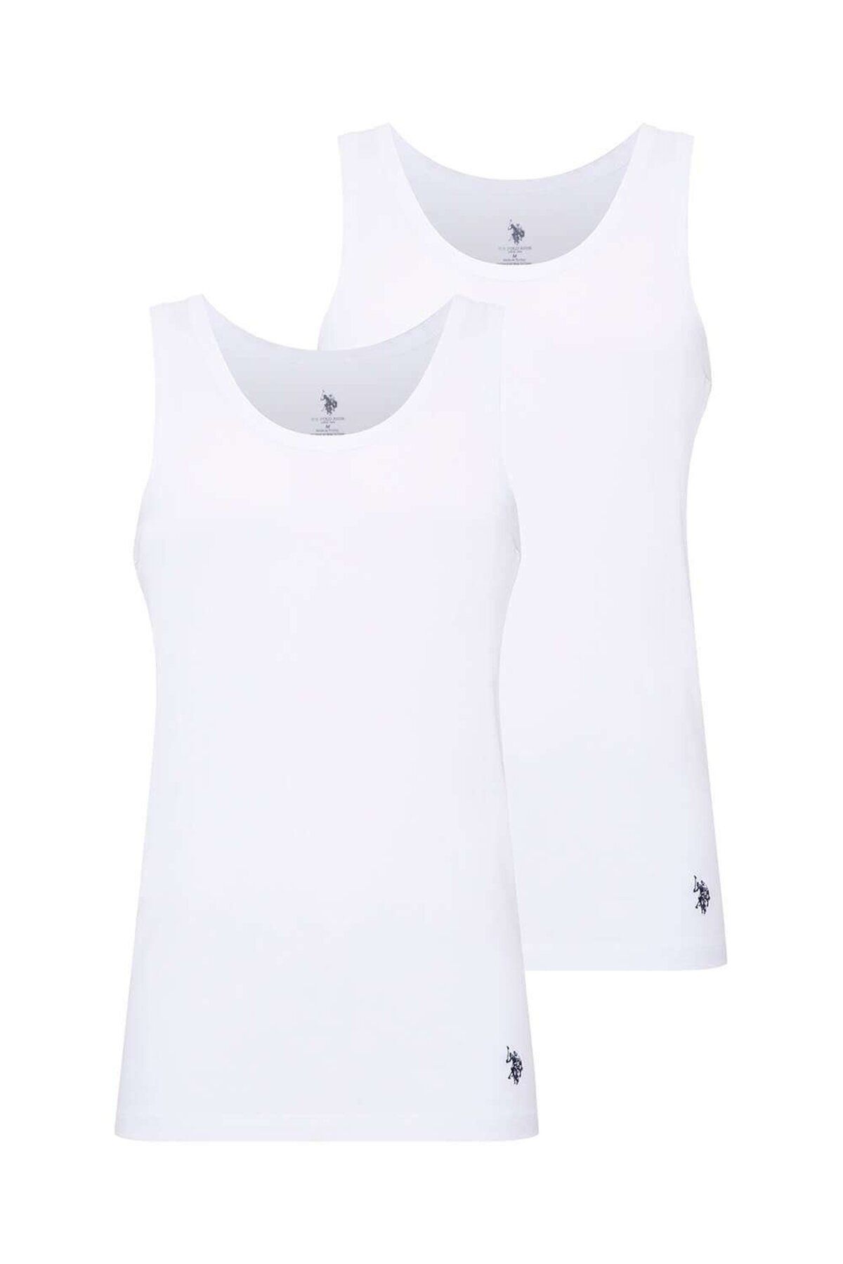 U.S. Polo Assn. U.S. Polo Assn. Erkek Beyaz 2 Li Atlet %100 Pamuk Kutulu - Beyaz - SREIA80B44Z1X