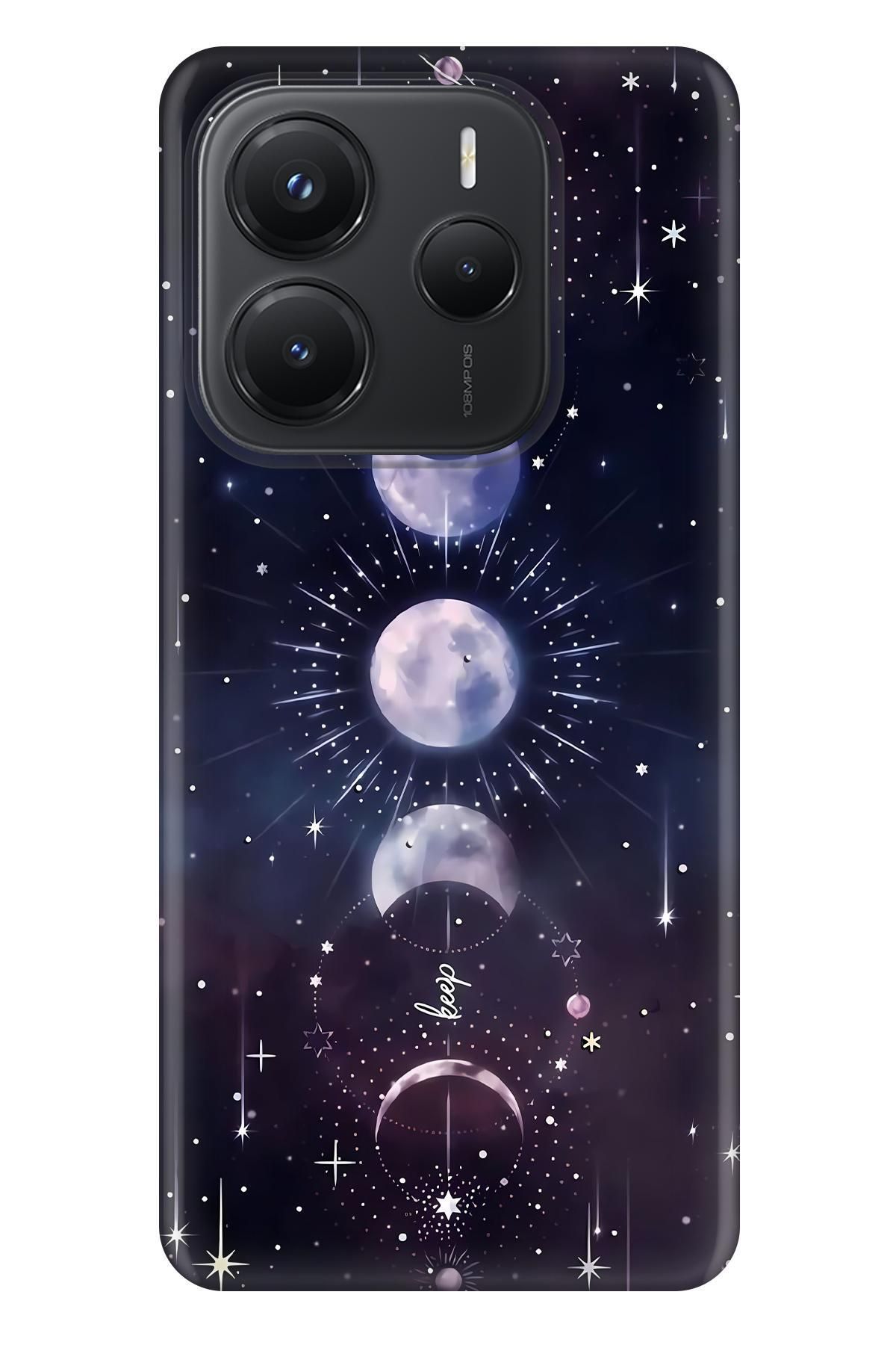 Lopard Xiaomi Redmi Note 14 4G Renkli Kılıf Covers 50 Mistik Astroloji Lacivert