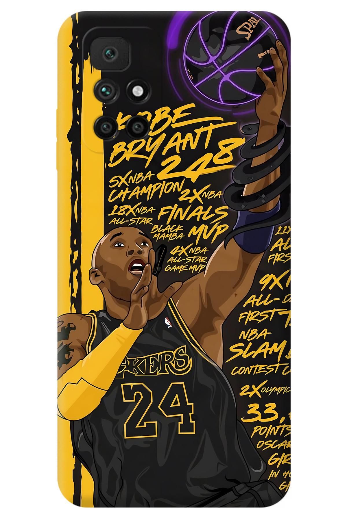 Lopard Xiaomi Redmi 10 Baskılı Kılıf Covers 8 Kobe Bryant Fan Art Mor