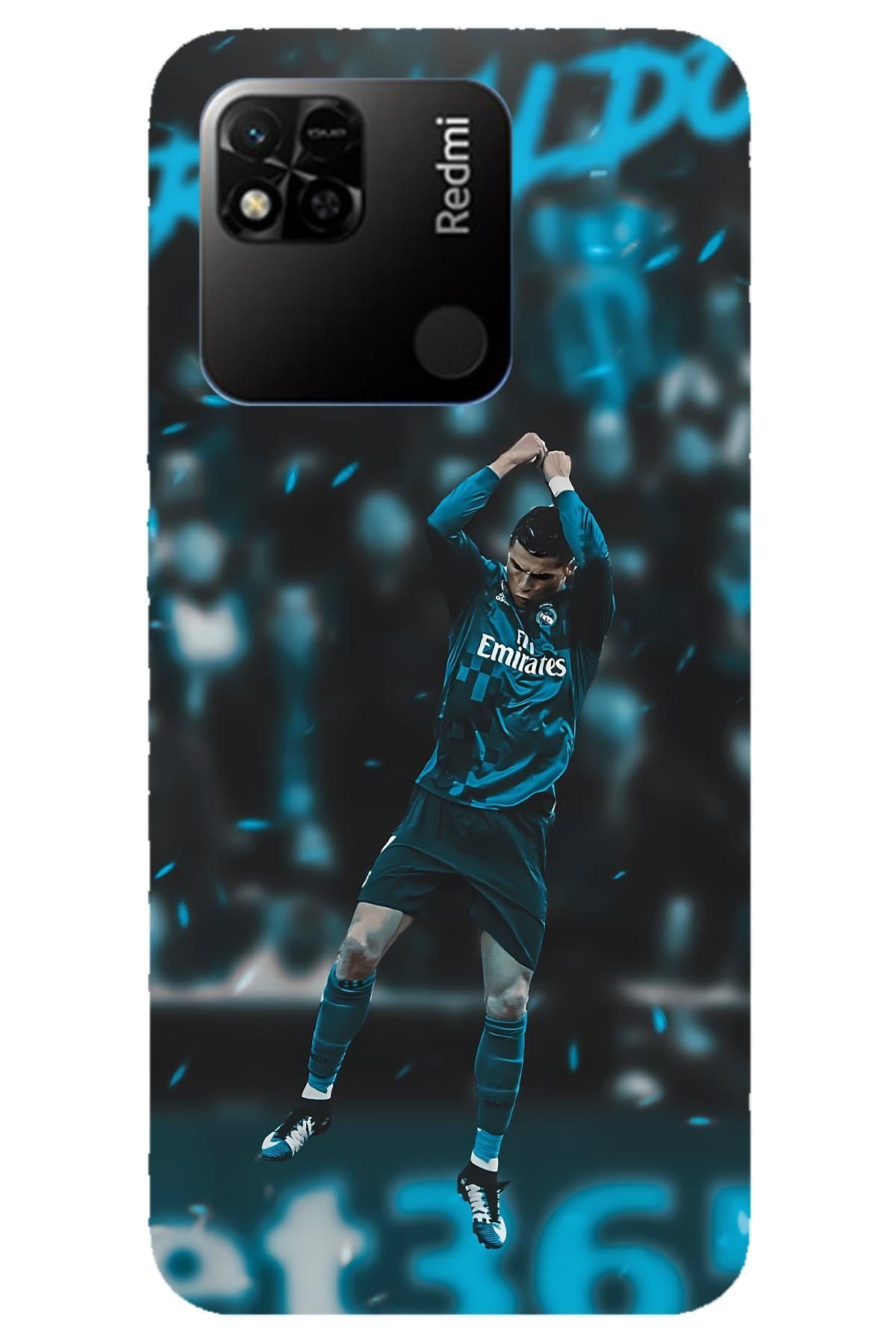 Lopard Xiaomi Redmi 10A Case Kapak Covers 13 Ronaldo Forması Mavi