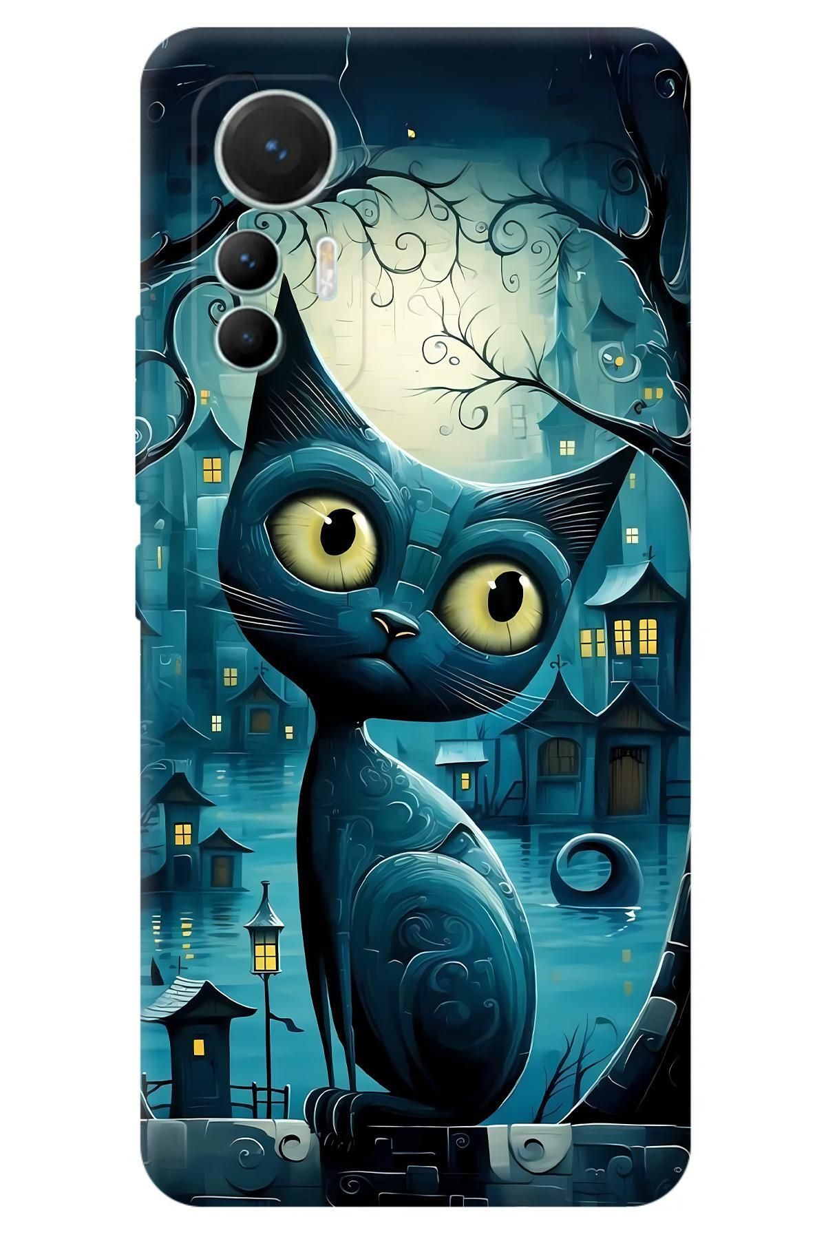 Lopard Xiaomi Mi 12 Lite Desenli Kılıf Covers 37 Midjourney Kedili Nefti