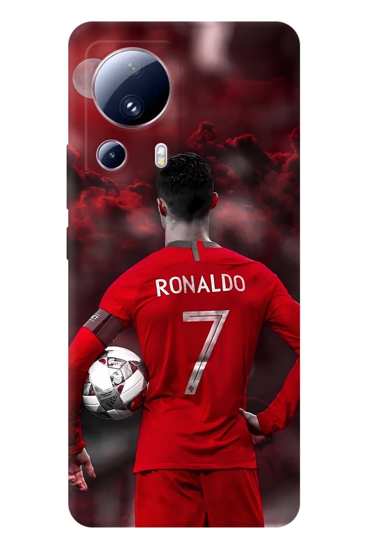 Lopard Xiaomi Mi 13 Lite Koruma Kılıfı Covers 5 Ronaldo Kırmızı Tasarım Poster