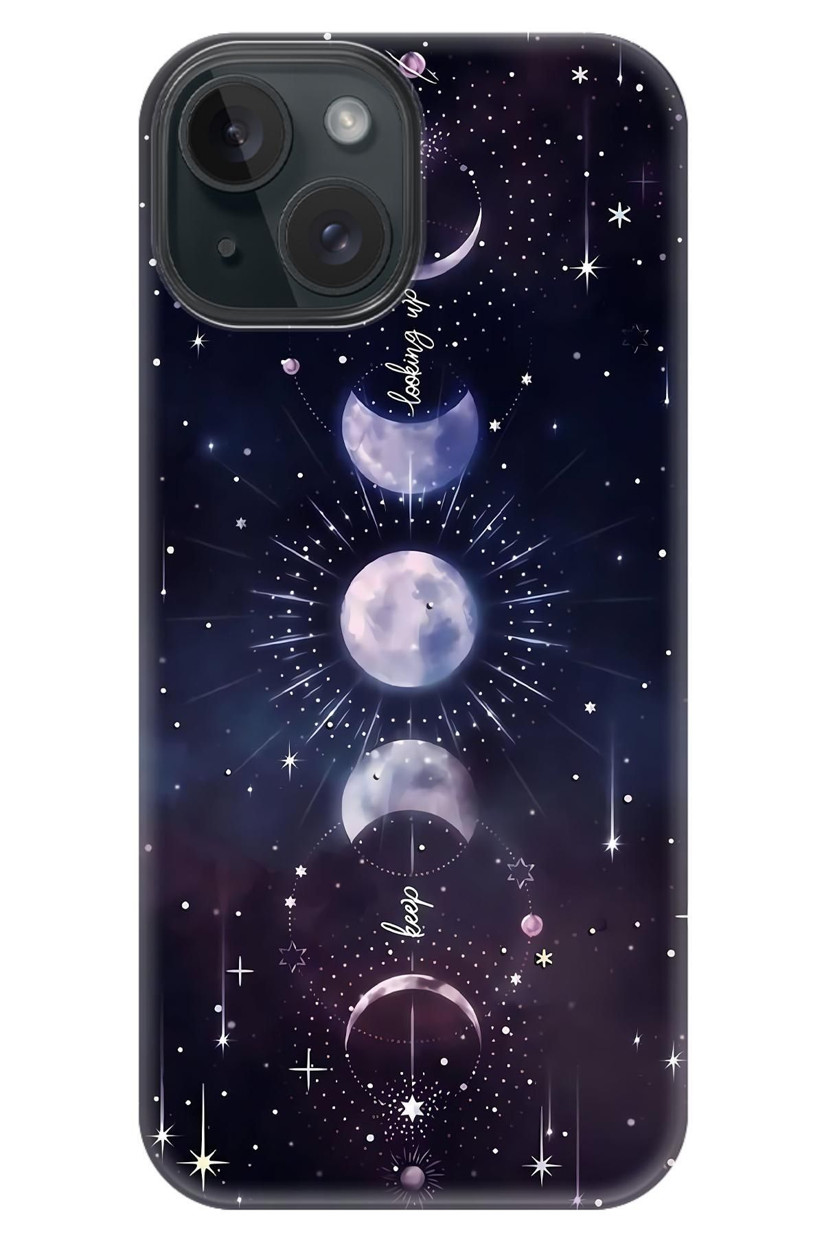 Lopard Apple iPhone 14 Renkli Kılıf Covers 50 Mistik Astroloji Lacivert