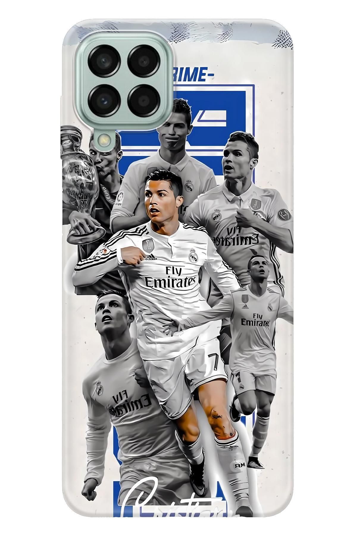 Lopard Samsung Galaxy A12 Case Telefon Kılıfı Covers 1 Cristiano Ronaldo Beyaz