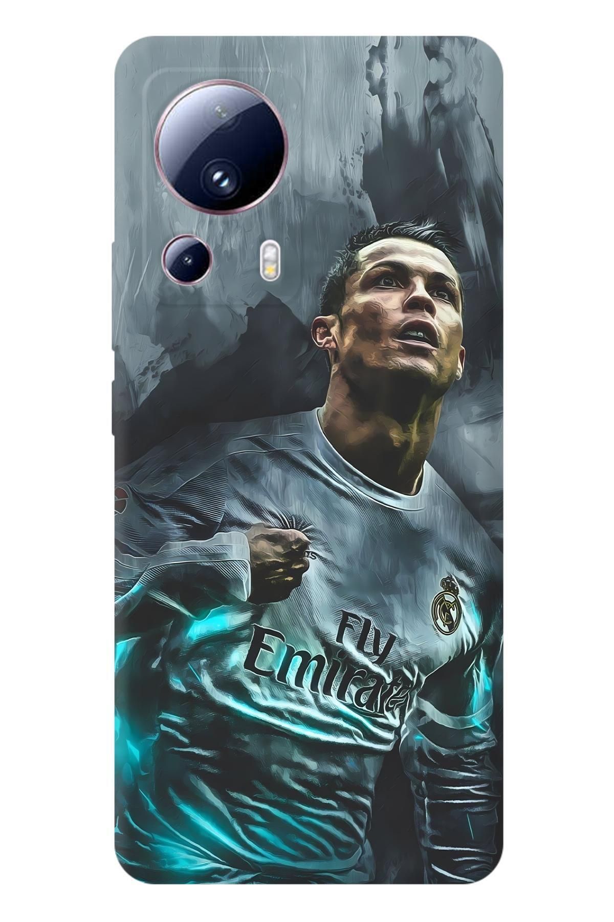 Lopard Xiaomi Mi 13 Lite 4K Baskılı Kılıf Covers 11 Ronaldo Emirates Turkuaz