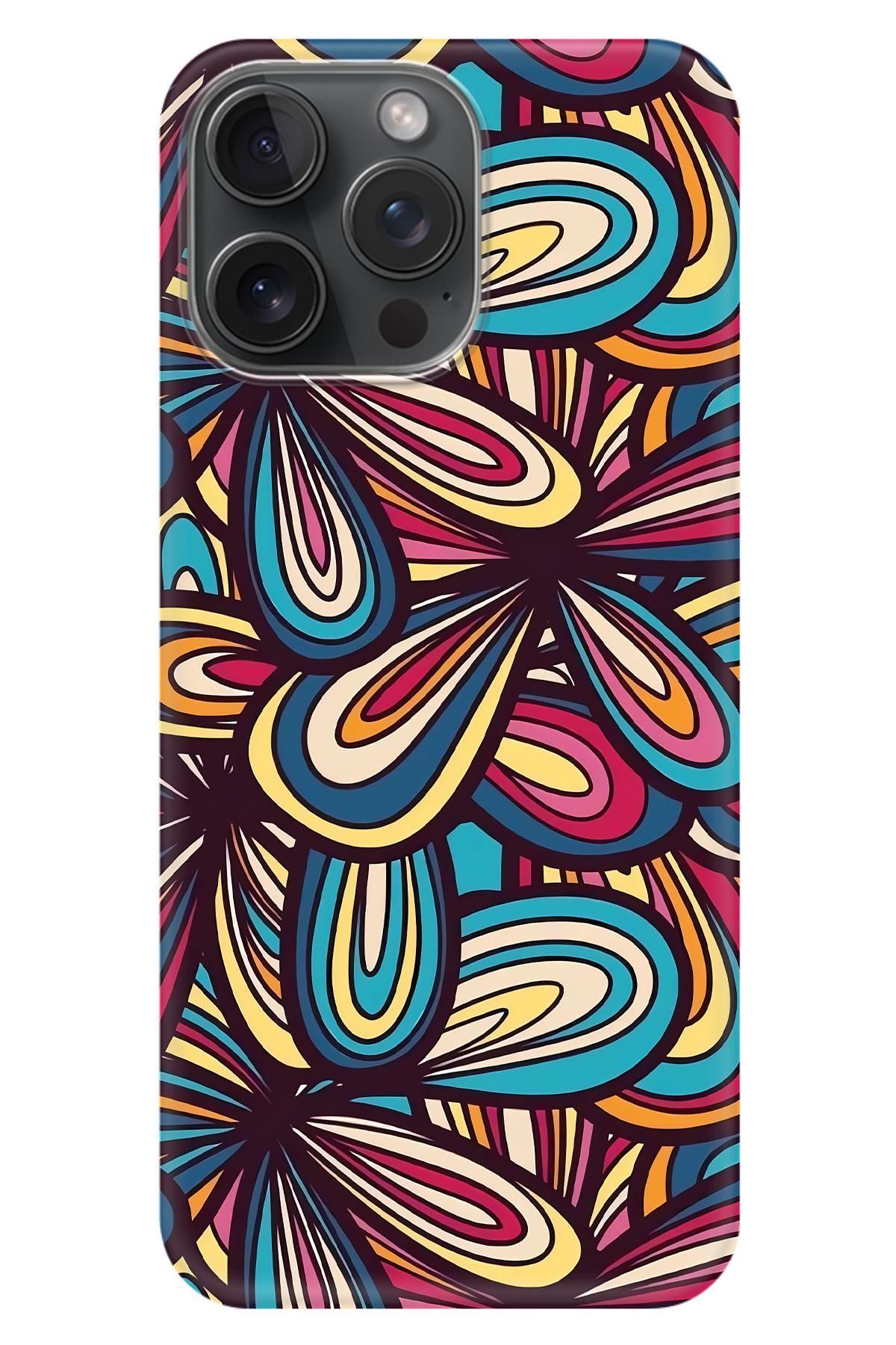 Lopard Apple iPhone 15 Pro Max Kalın Silikon Covers 45 Alacalı Sanat Turkuaz