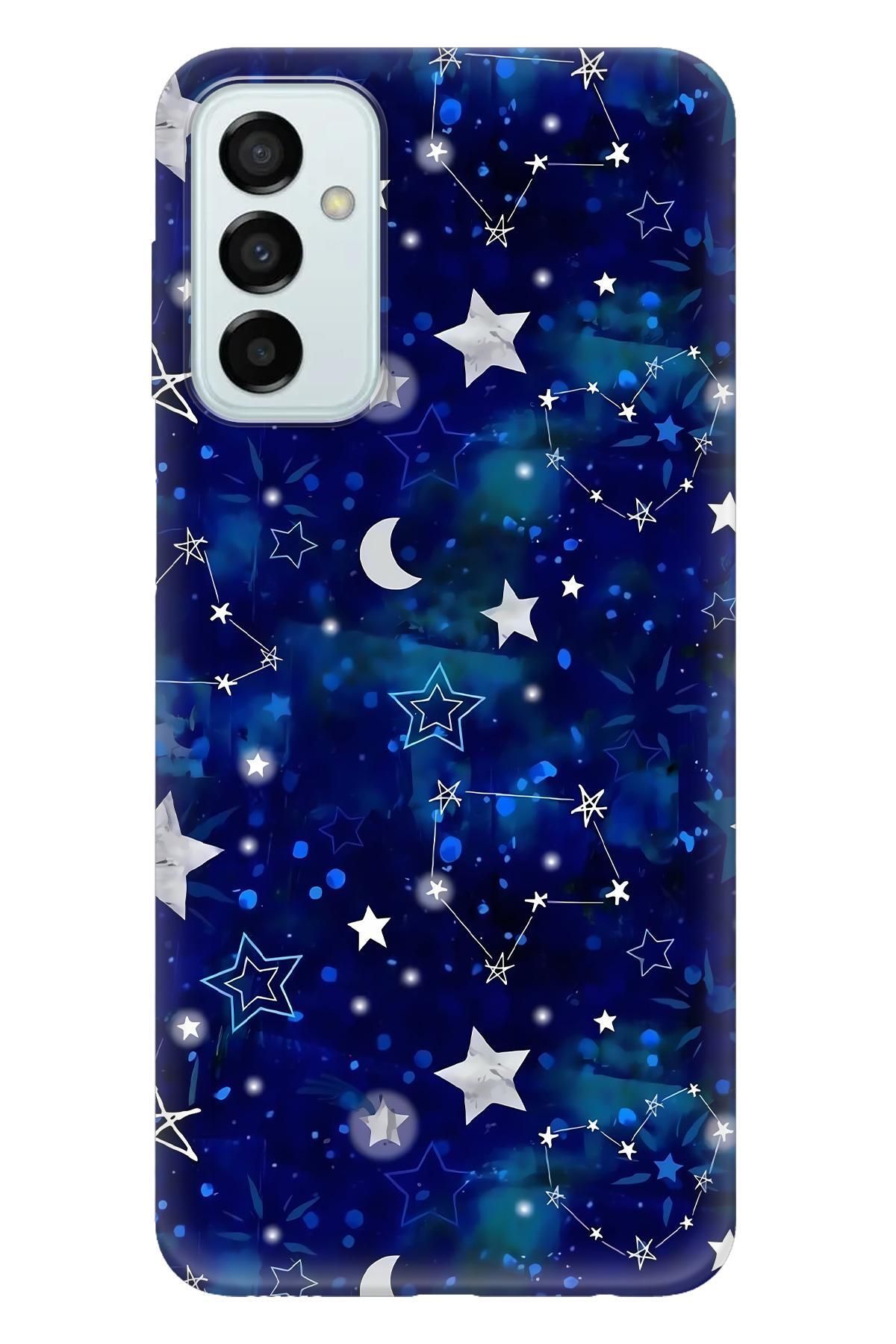 Lopard Samsung Galaxy M52 Tam Koruma Kılıf Covers 49 Galaksi Lacivert Beyaz
