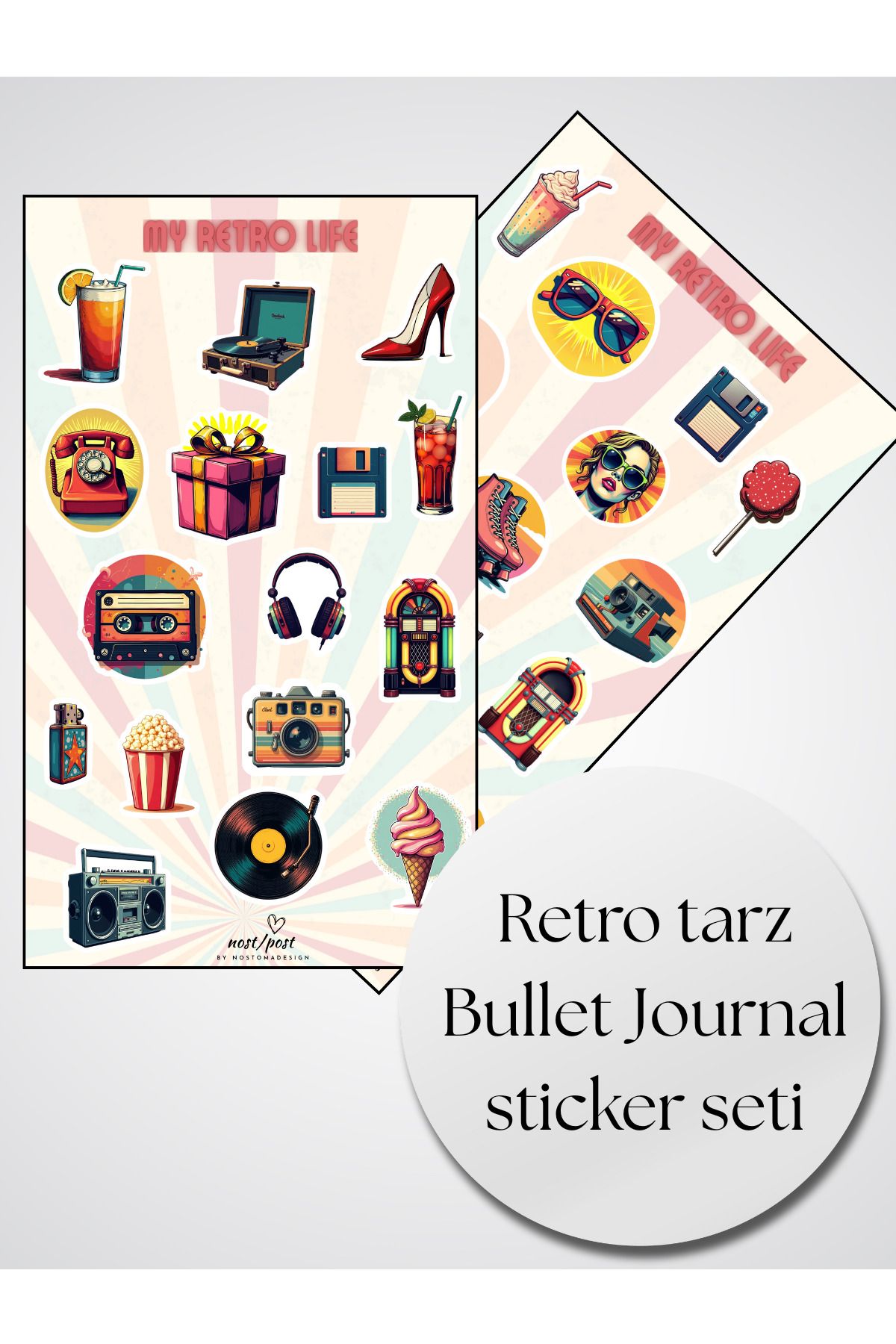 nostpost nost/post Bullet Journal Retro Sticker-My Retro Life