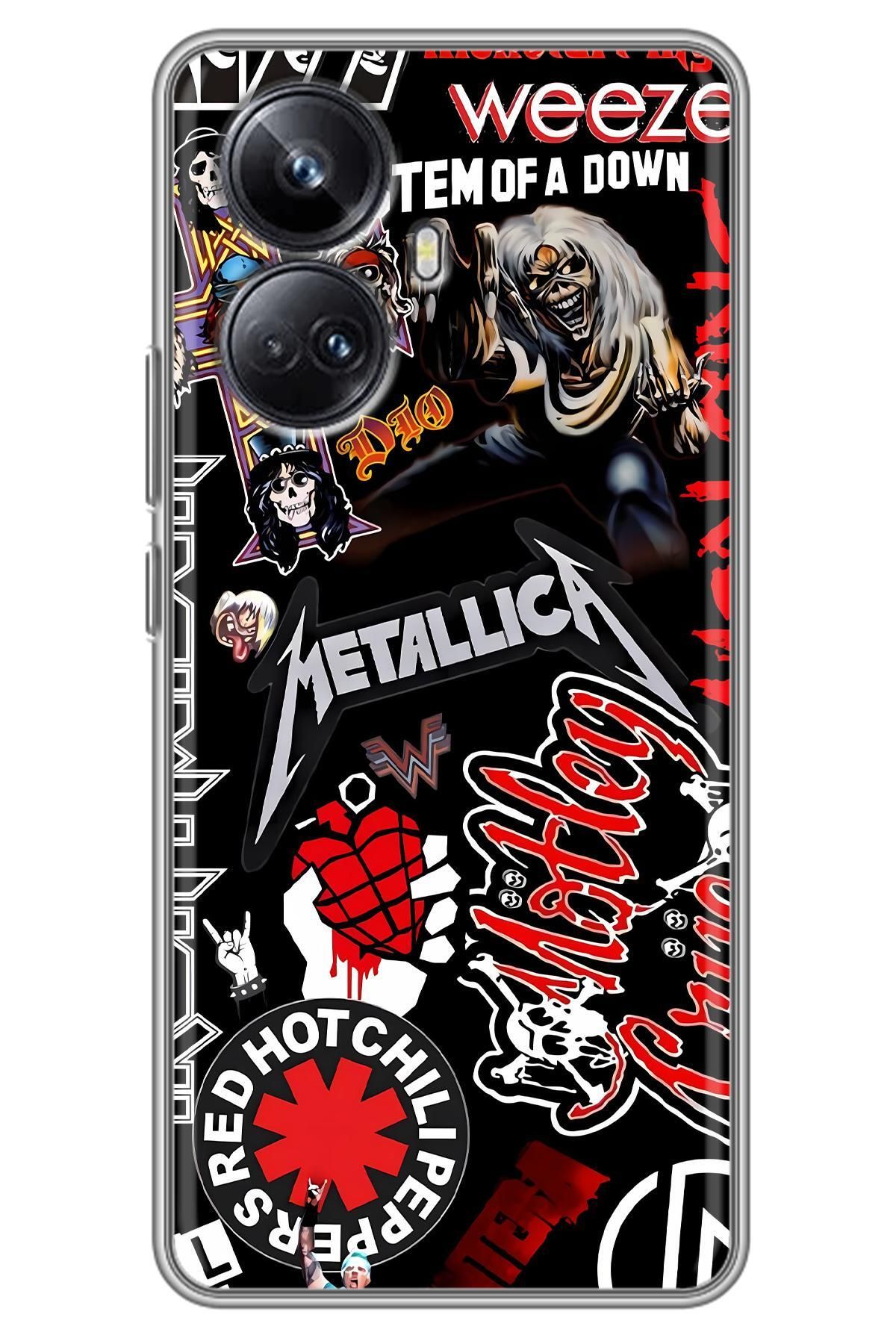 Lopard Realme 10 Pro Plus Cover Kılıf Covers 44 Metallica Iron Maiden Kiss