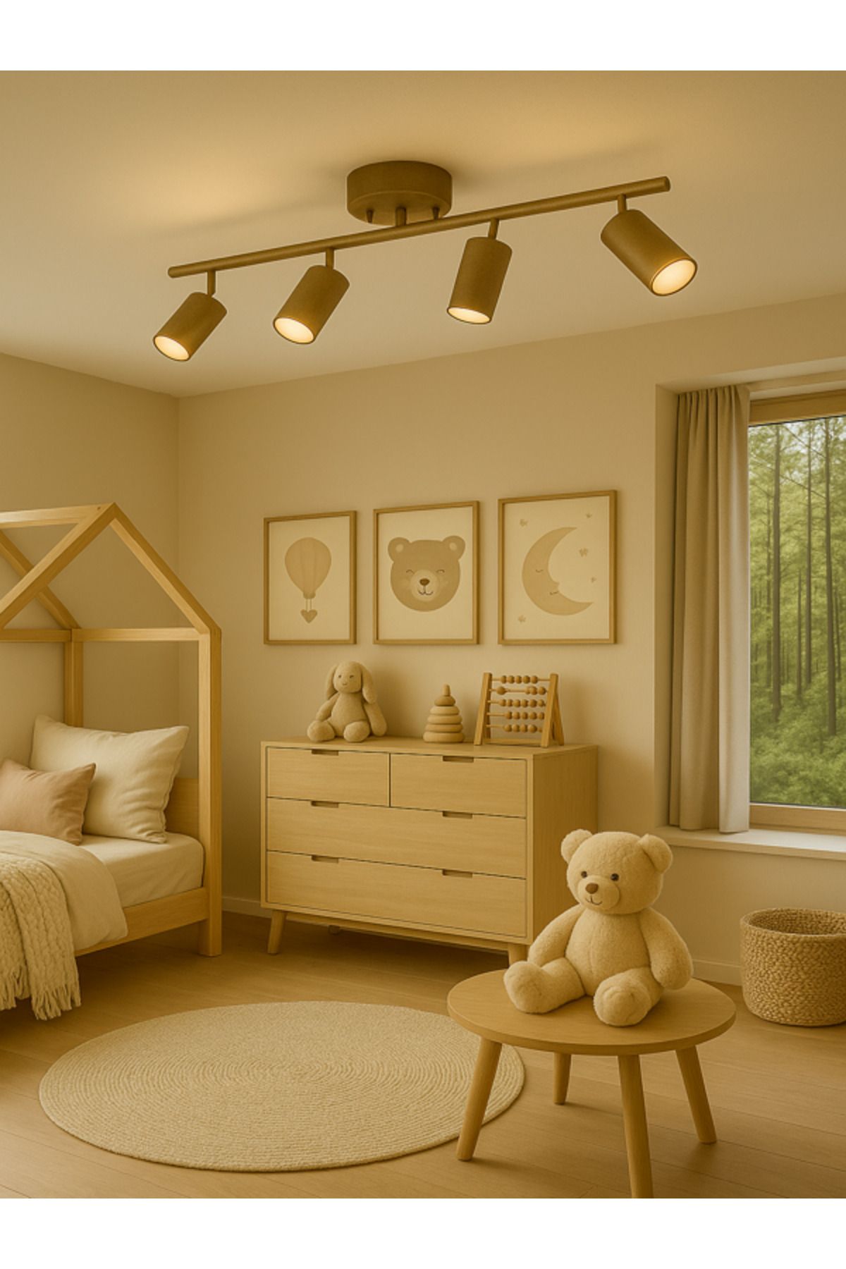 LUMENX LIGHTING Modern 4 Başlıklı Spot Avize Ayarlanabilir Tavan Tipi LED Aydınlatma