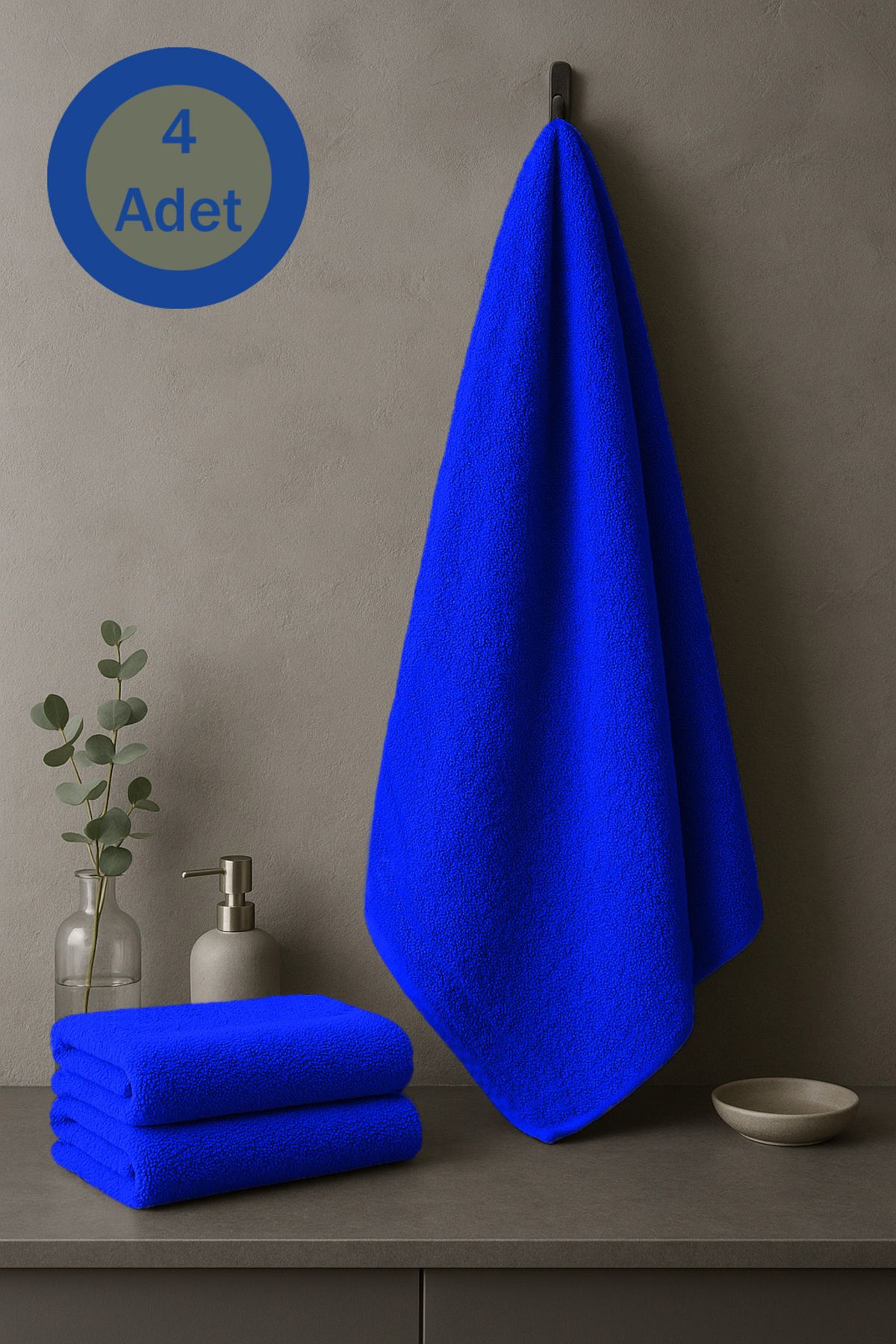 Seoney 4 Adet 50x90 Pamuklu Kuaför Havlusu, Berber Havlusu, Spor Havlusu, Fitness Havlusu