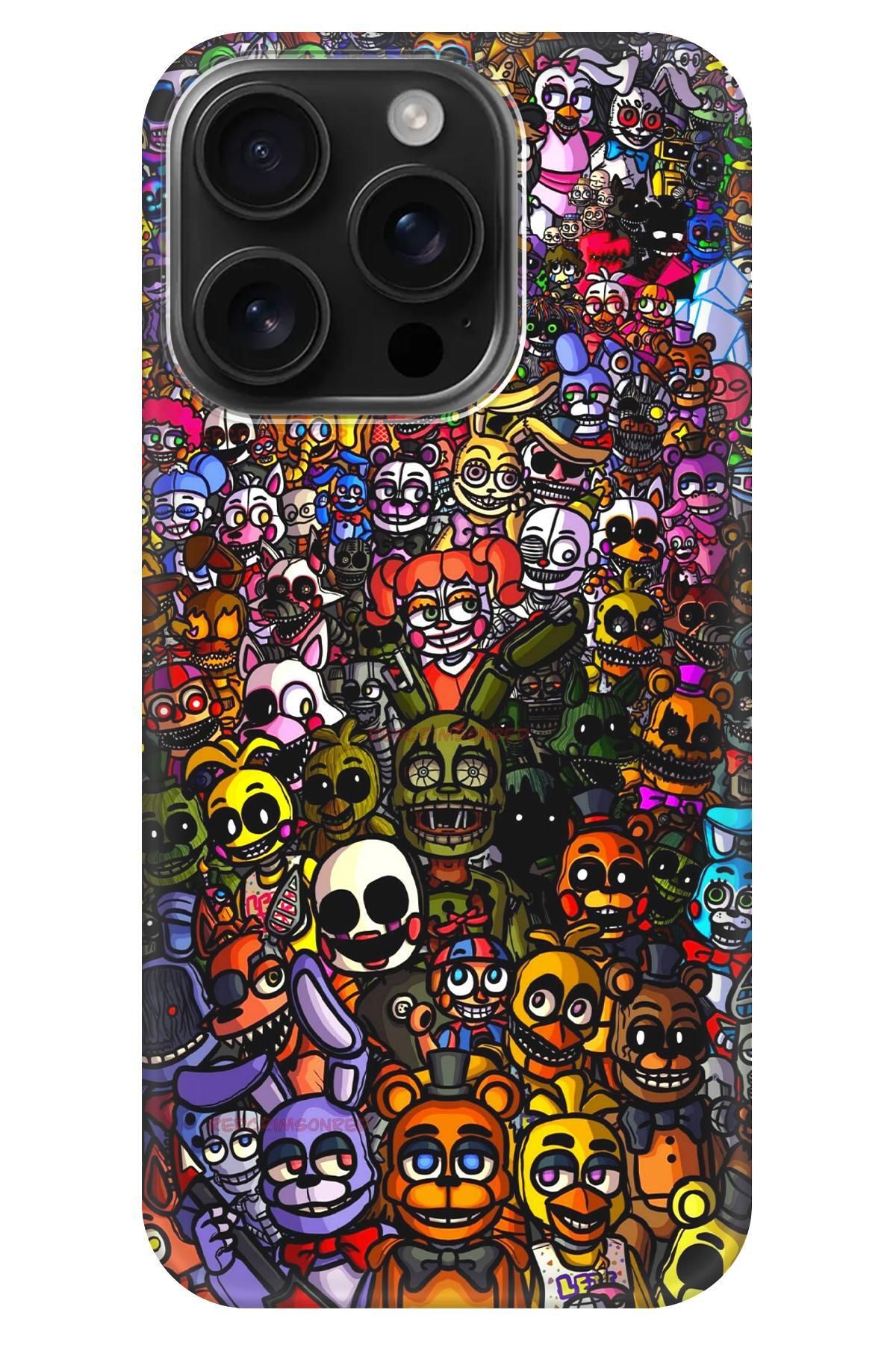 Lopard Apple iPhone 16 Pro Max Renkli Kılıf Covers 20 FNaF Wallpaper Colorful