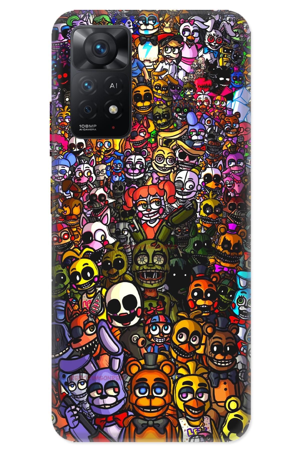 Lopard Xiaomi Redmi Note 11 Pro Renkli Kılıf Covers 20 FNaF Wallpaper Colorful