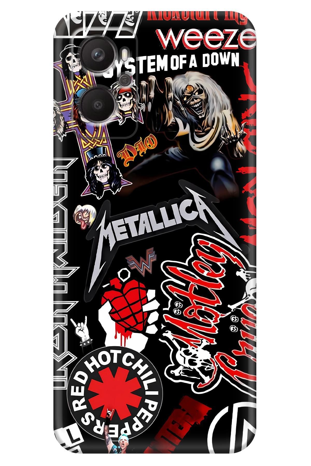 Lopard Oppo A36 Cover Kılıf Covers 44 Metallica Iron Maiden Kiss