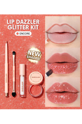 SHEGLAM Lip Dazzler Glitter Kit- Encore