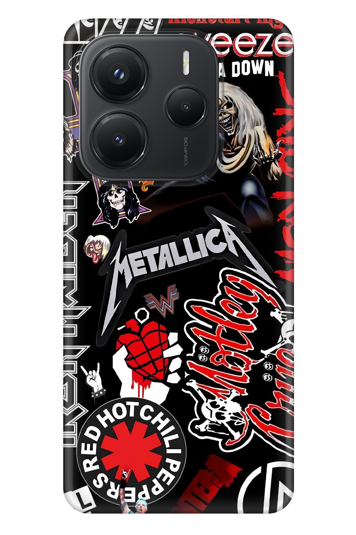 Lopard Xiaomi Redmi Note 14 4G Cover Kılıf Covers 44 Metallica Iron Maiden Kiss