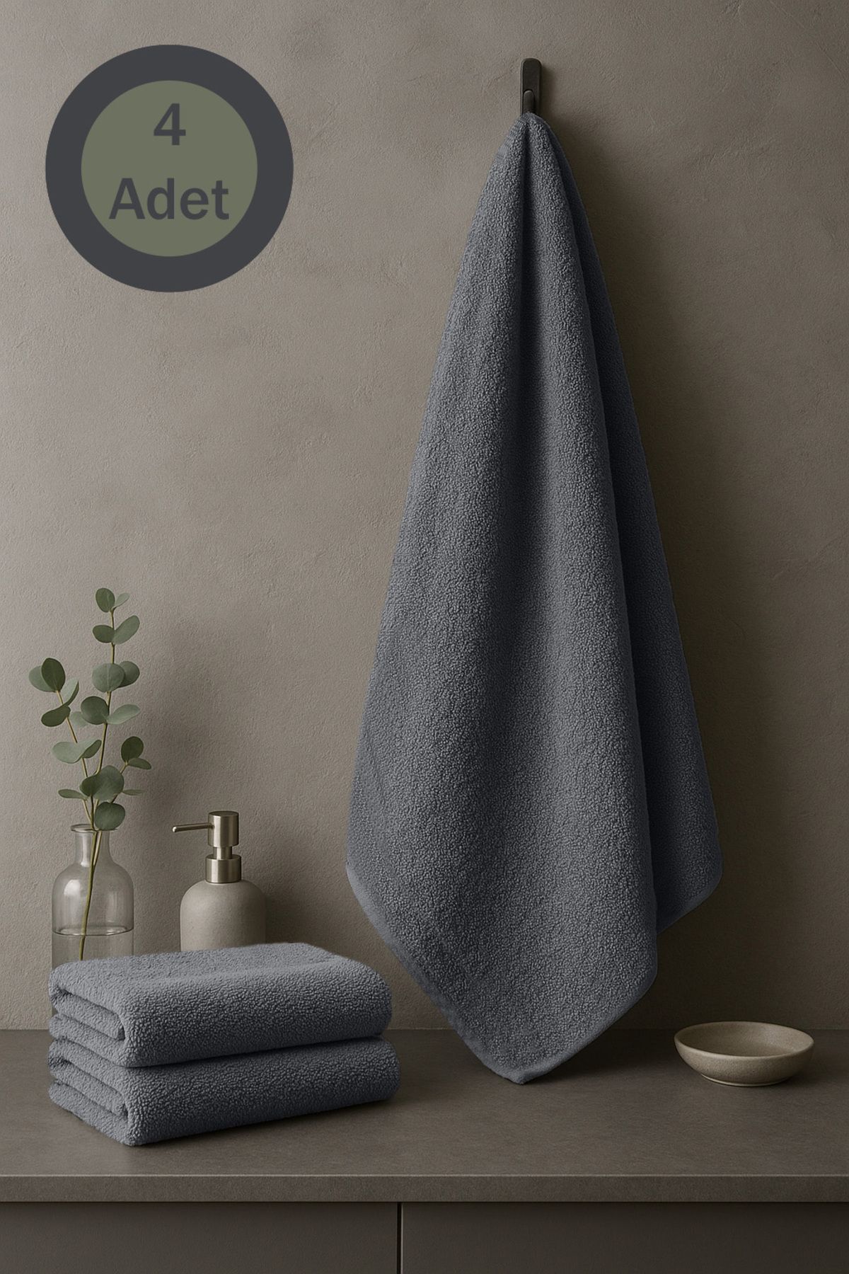 Seoney 4 Adet 50x90 Pamuklu Kuaför Havlusu, Berber Havlusu, Spor Havlusu, Fitness Havlusu