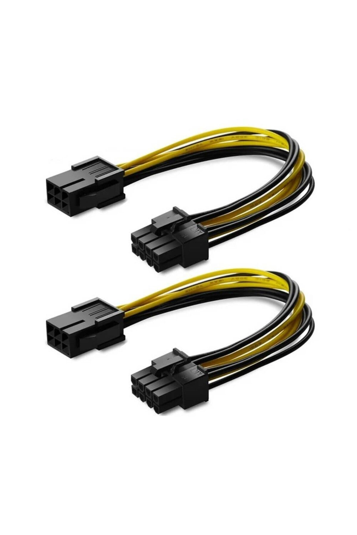 Koodmax 2 Adet - Pci-E 8 Pin (6+2) Pci-E Ekran Kartı Power Güç Çevirici Dönüştürücü Adaptör