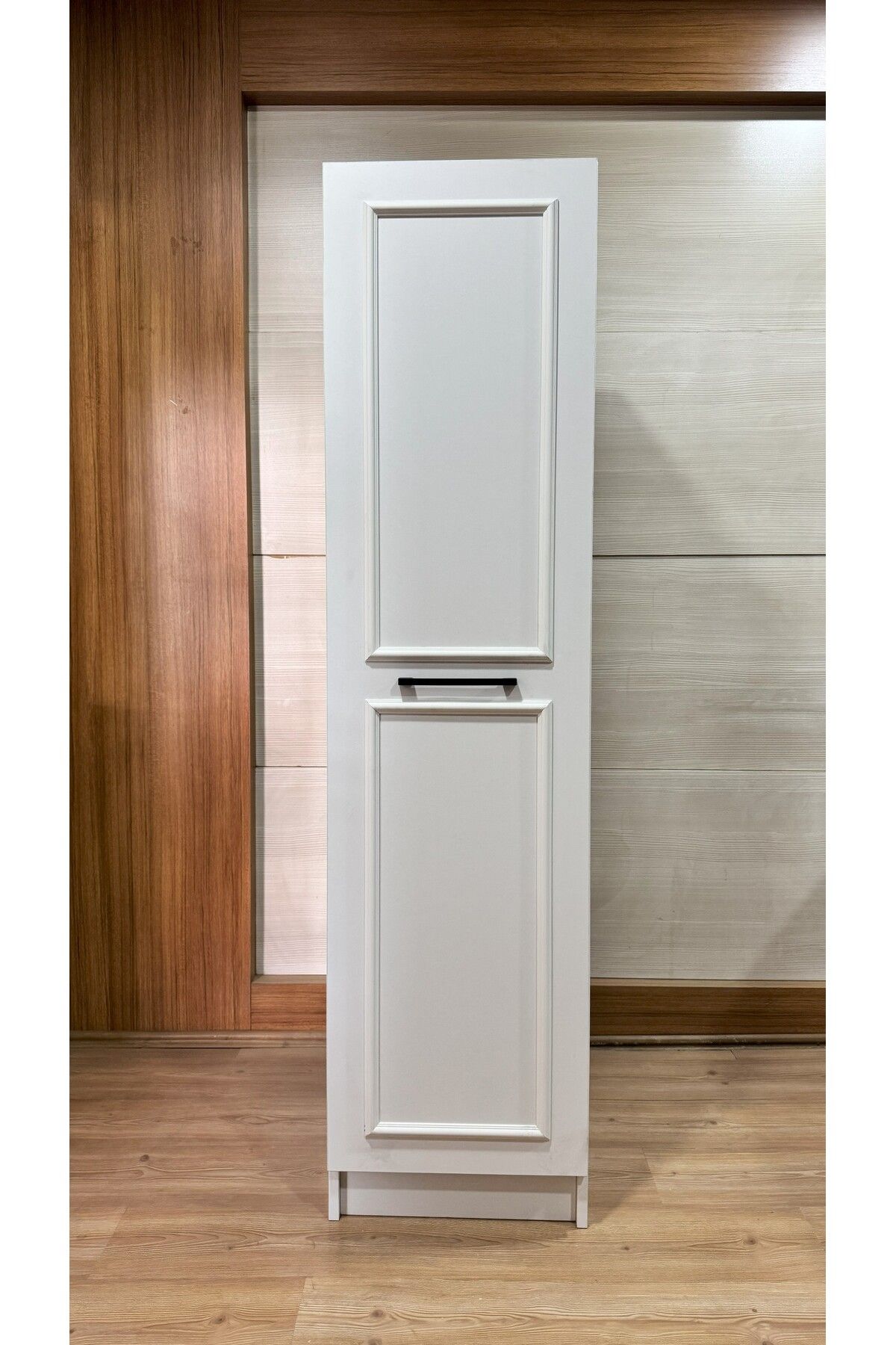 wode studio Meydan Beyaz Tek Kapaklı Gardırop 180-45-45 Cm (ÇİFT YÖNLÜ KAPAK)