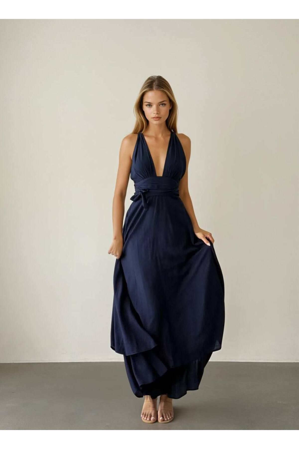 Lady Pixie Kadın Boyundan Bağlamalı Elbise