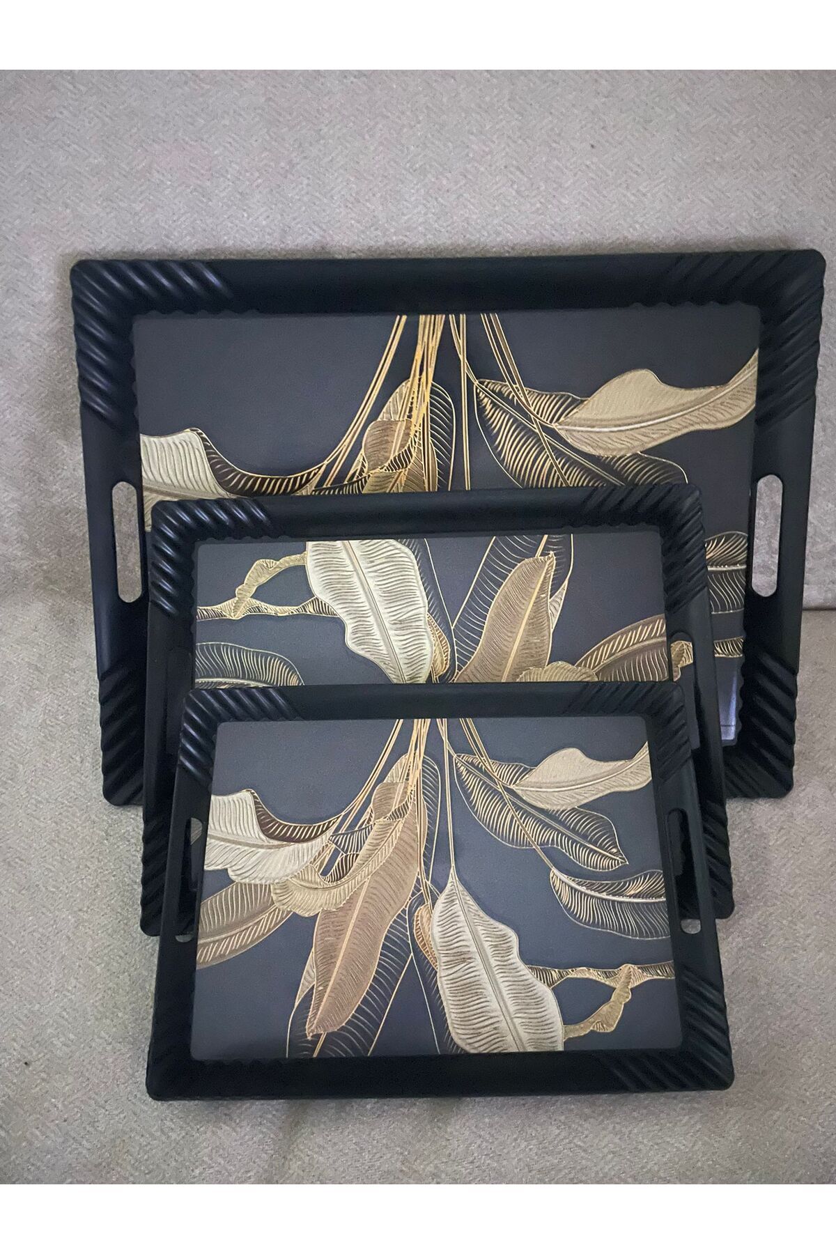 Voltbox Desenli Tepsi Seti 3lü