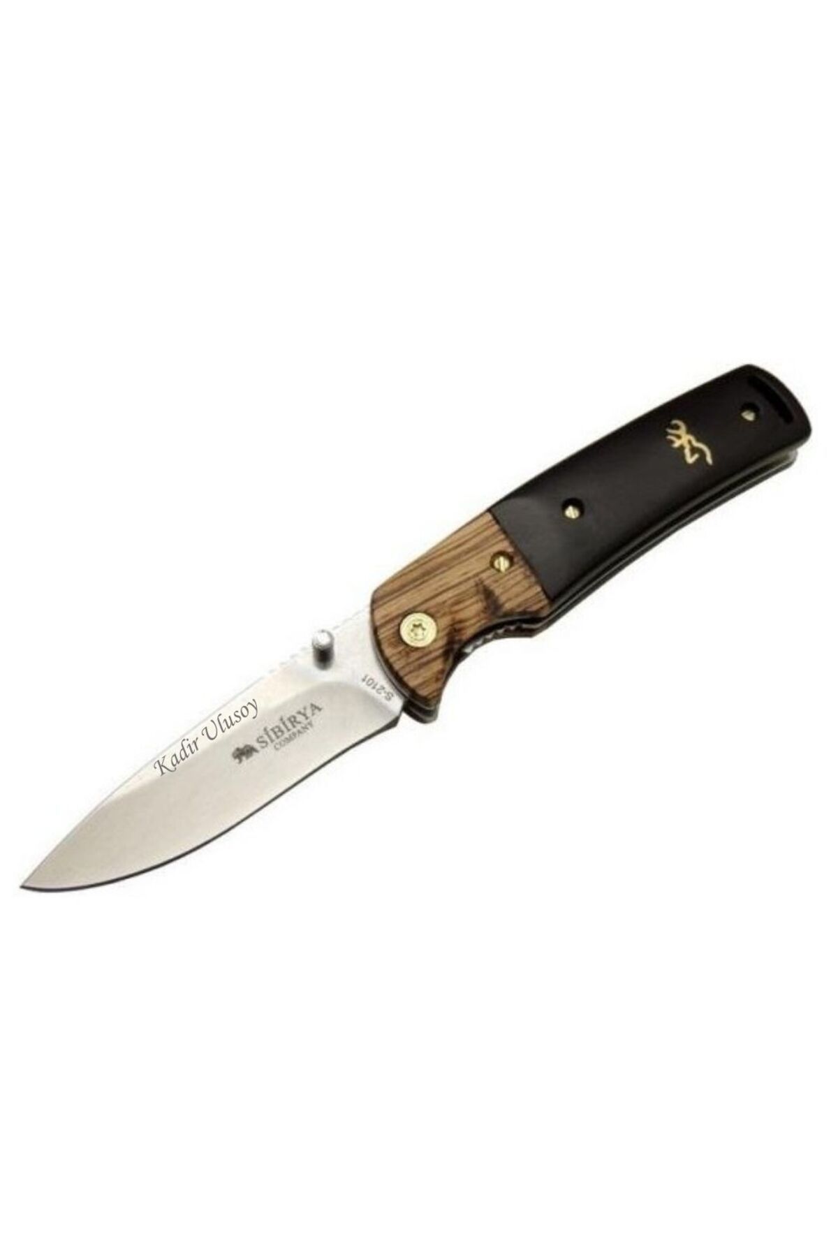 Çılgıntrend Kişiye Özel Sibirya Serisi Yeni Nesil Ceviz Saplı Texsas Model Kamp Outdoor Cep Çakısı