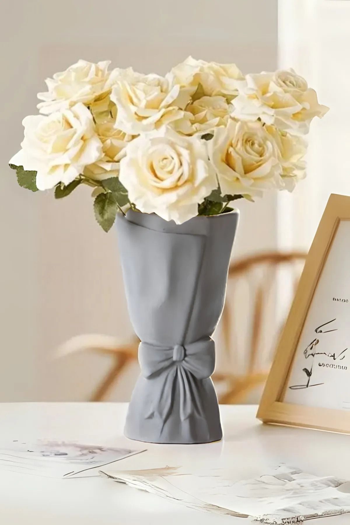rufhomedesign İskandinav Tarzı Büyük Buket Fiyonklu Vazo 20*10*10 cm Bohem Pinterest Vazo Dekoratif Eşya