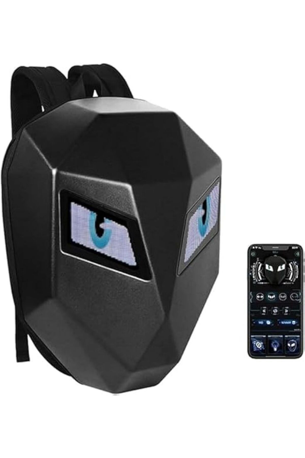 Dpofirs Su Geçirmez Sert Kabuklu LED Sırt Çantası, Motosiklet Kaskı Taşıyıcı, 3D Programlanabilir