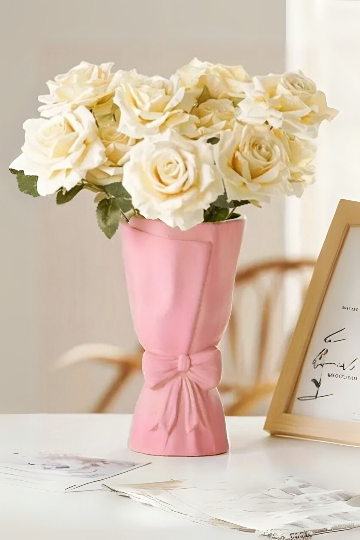 rufhomedesign İskandinav Tarzı Büyük Buket Fiyonklu Vazo 20*10*10 cm Bohem Pinterest Vazo Dekoratif Eşya