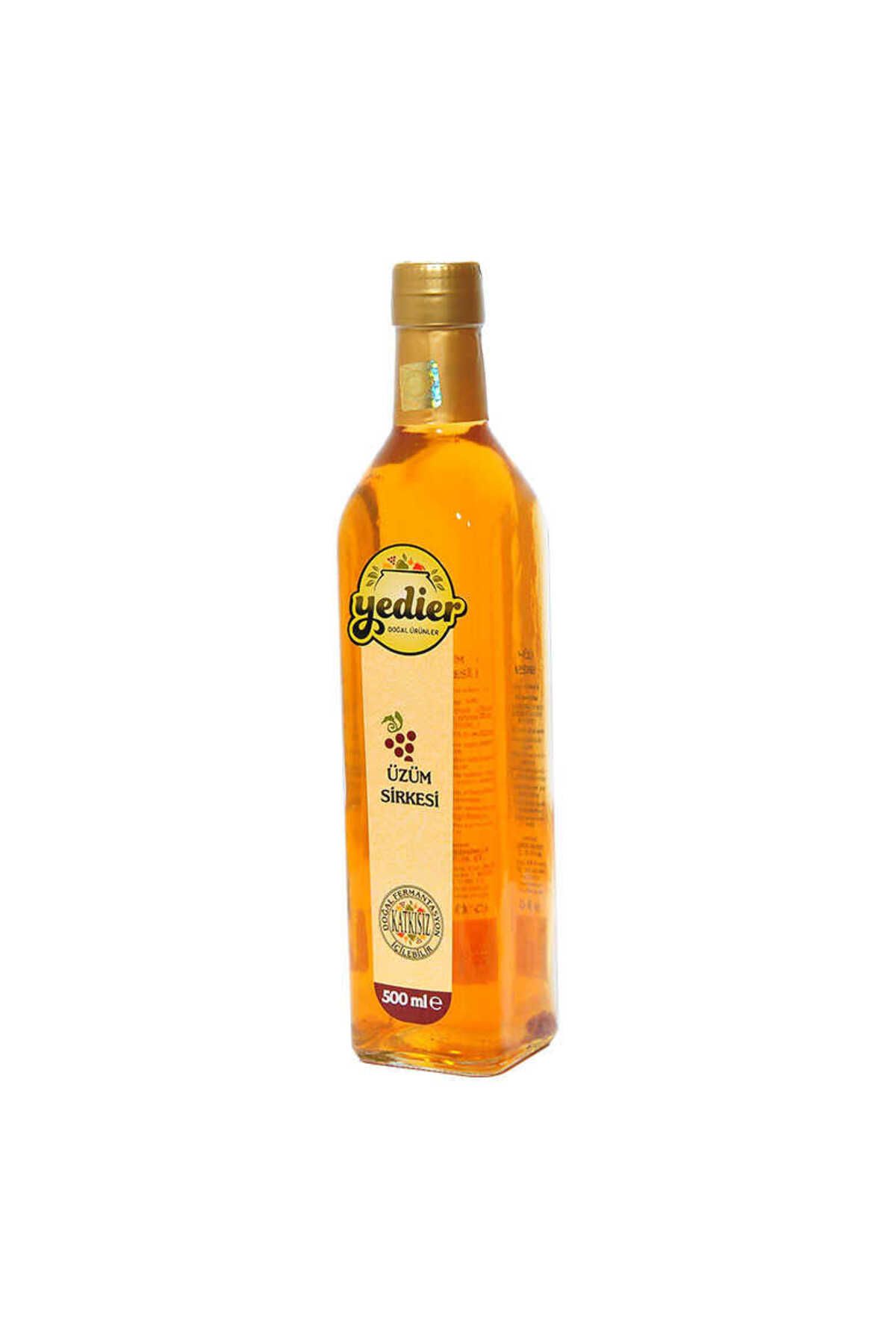 OEM Doğal Fermantasyon Katkısız İçilebilir Üzüm Sirkesi Cam Şişe 500 ML