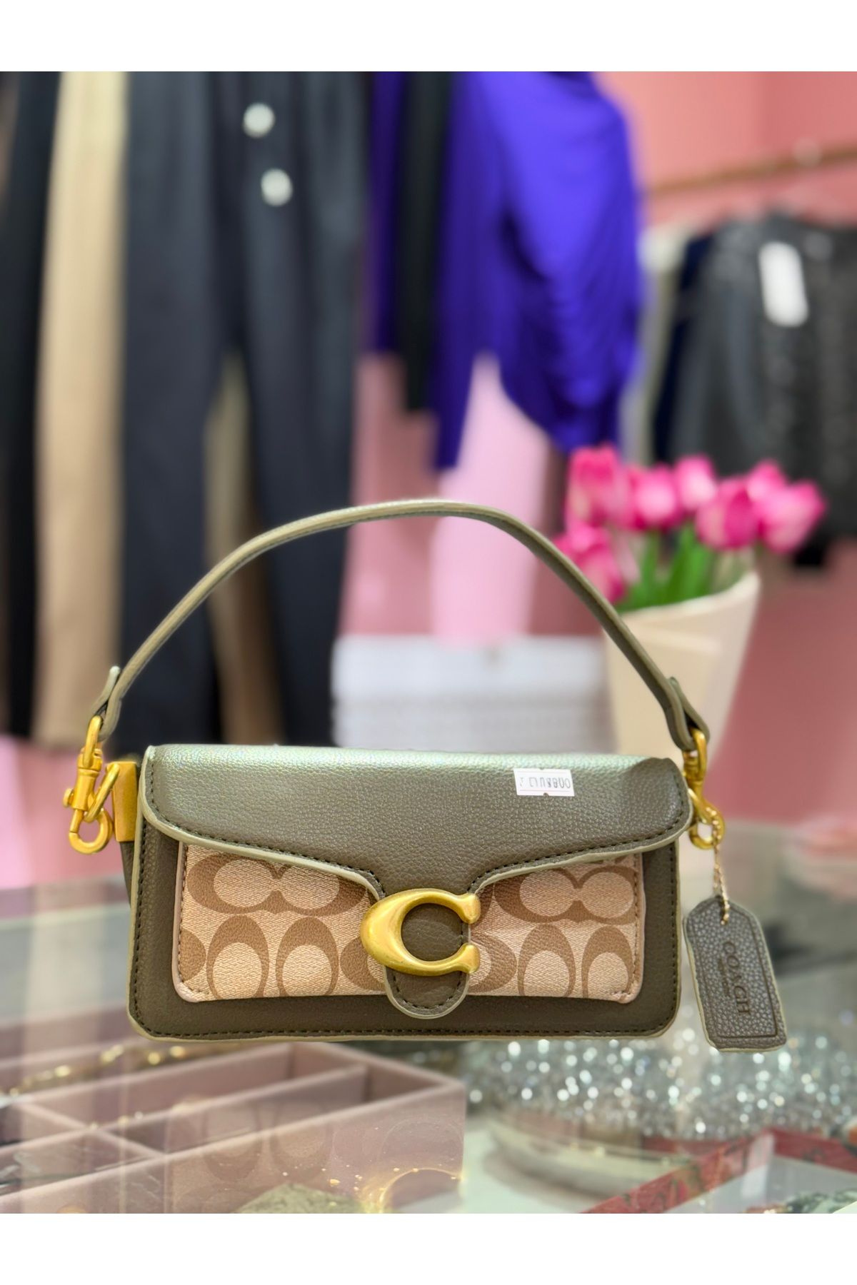 Elya moda evi C haki çanta