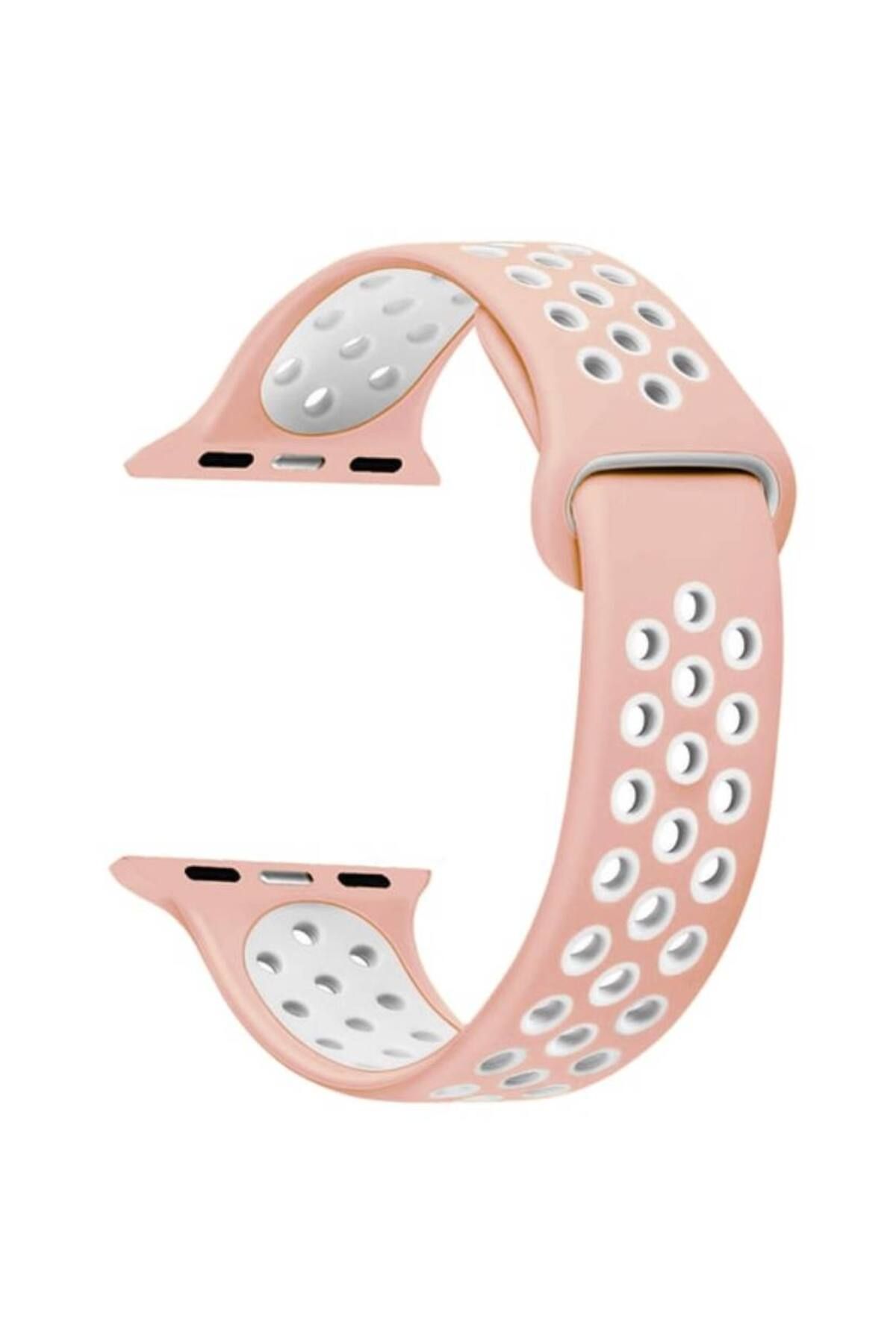Bruntoo BR Apple Watch Series 10/9/8/7/6/5/4/SE/3/2/1 42mm-41mm-40mm-38mm İle Uyumlu M/L Beden Delikli kordon