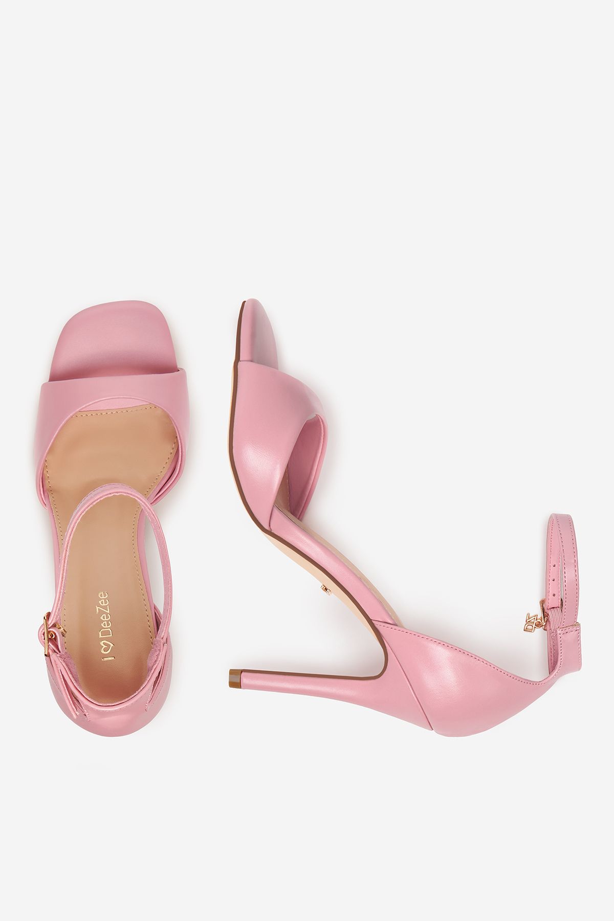DeeZee-Women's High Heel Sandals Low Pink Stiletto 37 4