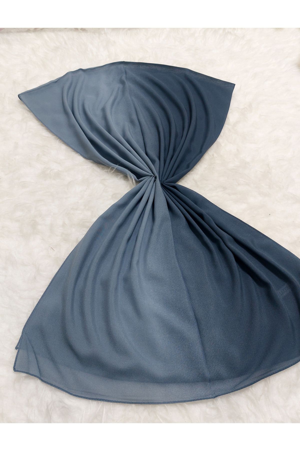 istanbul prensesleri-Patterned Chiffon Shawl Gradient Model Soft - Flexible - Soft 3