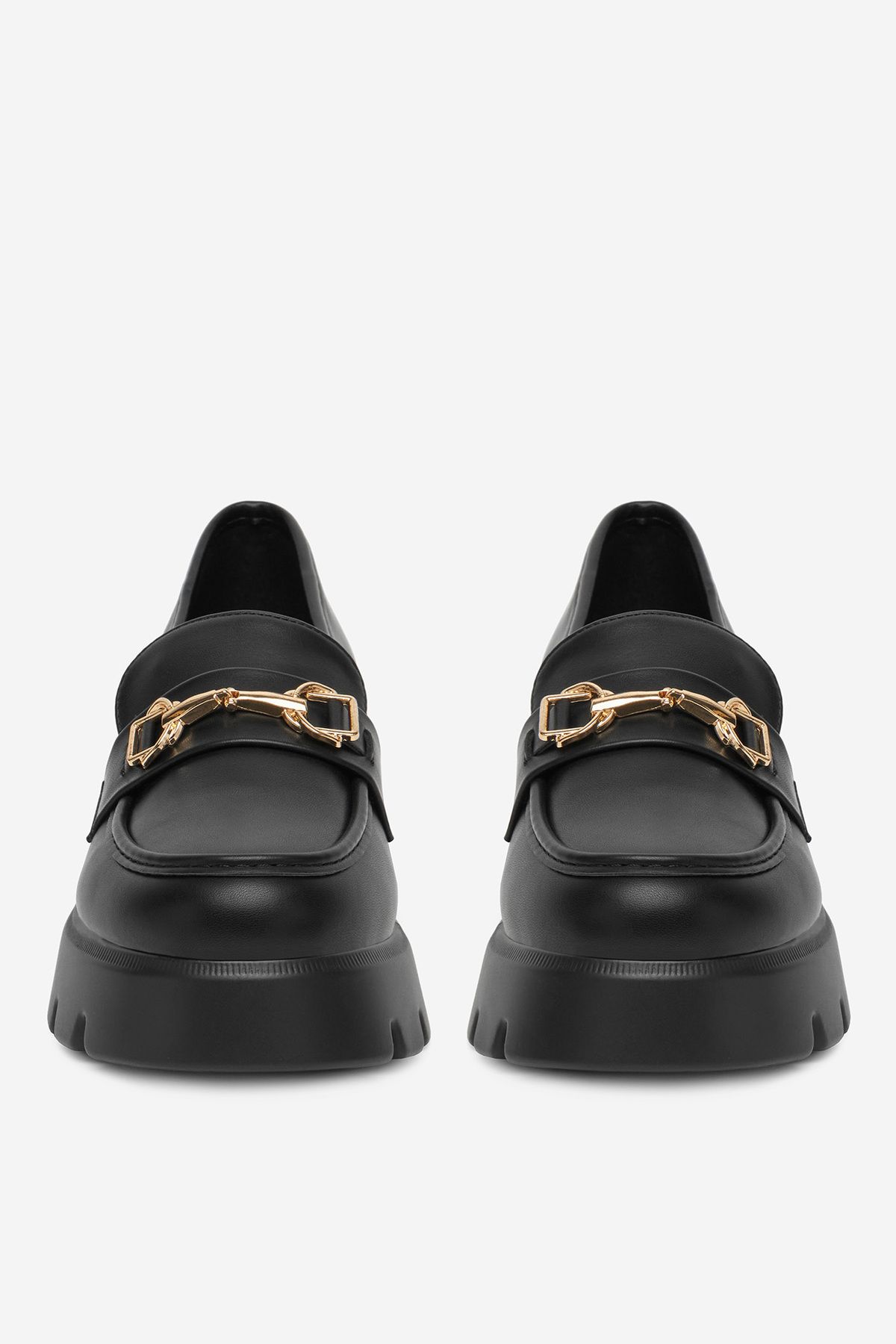 DeeZee-Women's Loafers Low Black Thick Sole 40 3