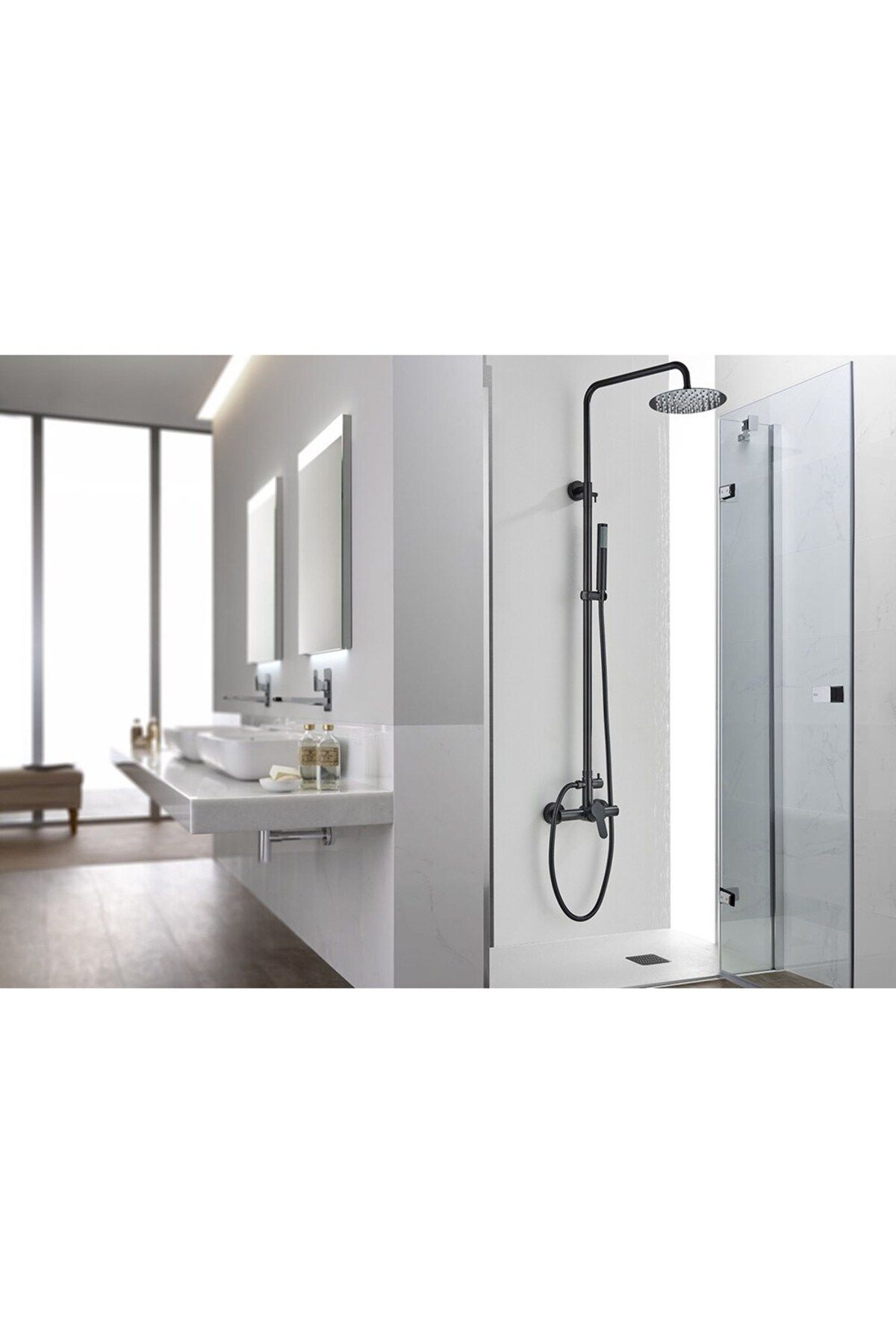 Blackswan Design-Coloana dus, Blackswan, Tip M176, model negru ajustabil, dimensiune 125 cm 3