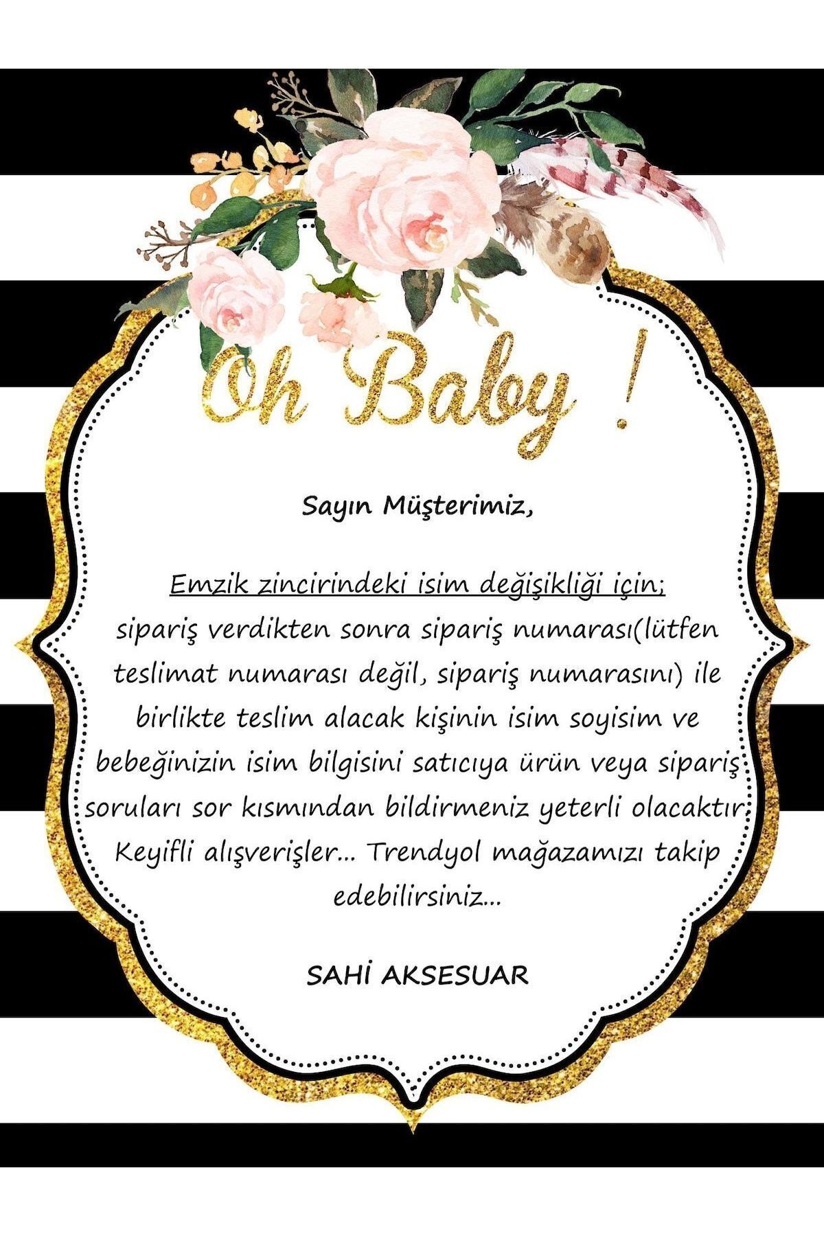 Sahi Aksesuar İsimli Bebek Emzik Zinciri ve Bebek Yaka İğne Seti BEZYI1042 fotoğrafı 2 (önizleme)