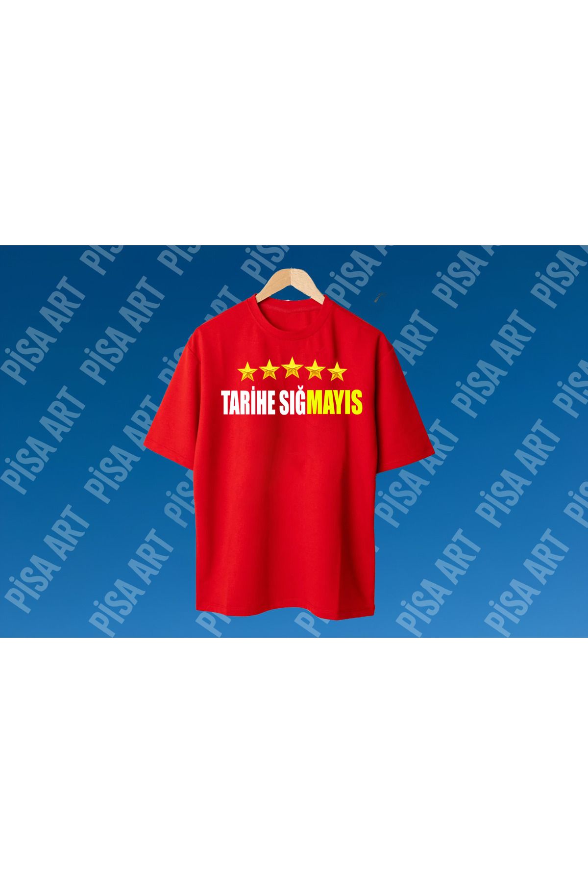 Pisa Art Tarihe SığMAYIS 5 yıldız Tasarımlı Unisex Çocuk-Yetişkin T-Shirt Kişiye Özel İsim Yazılır