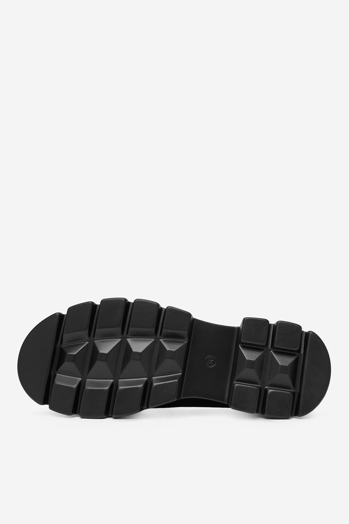 DeeZee-Women's Loafers Low Black Thick Sole 40 6