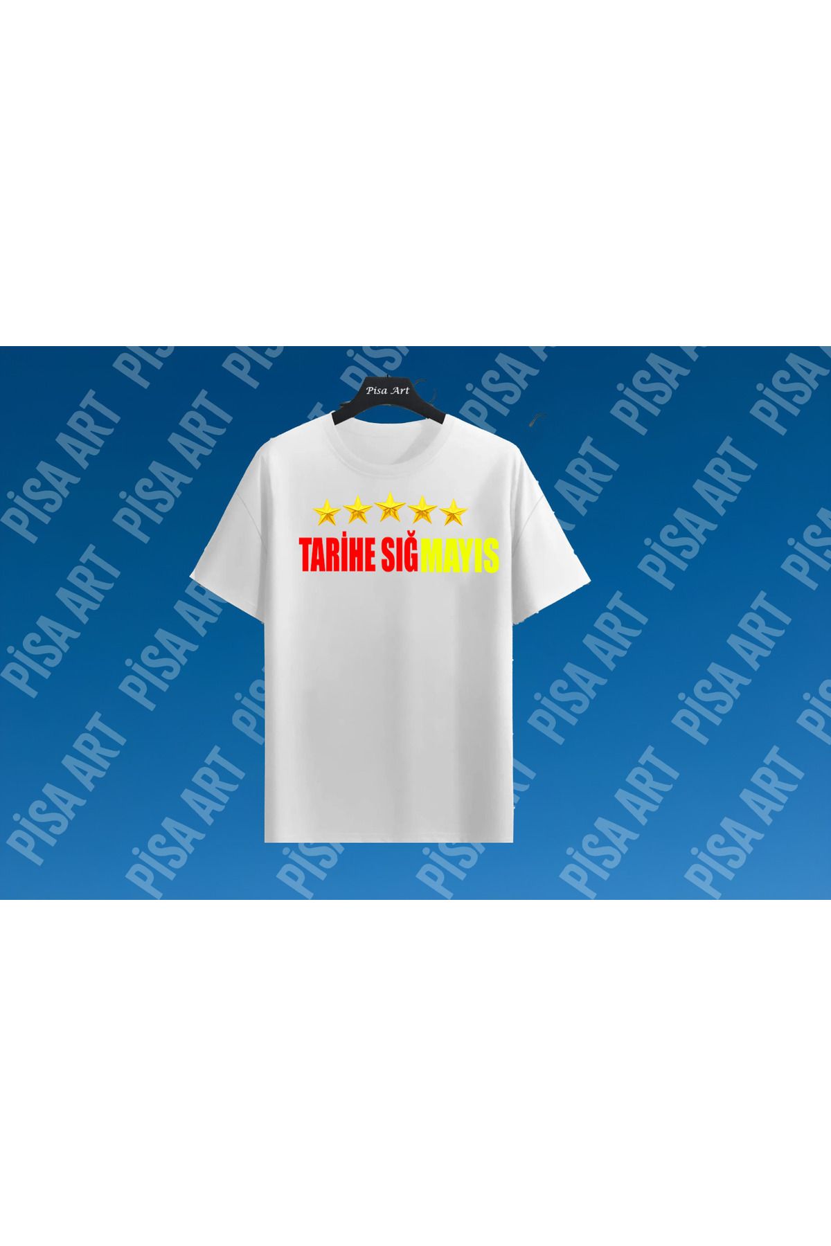 Pisa Art Tarihe SığMAYIS 5 yıldız Tasarımlı Unisex Çocuk-Yetişkin T-Shirt Kişiye Özel İsim Yazılır