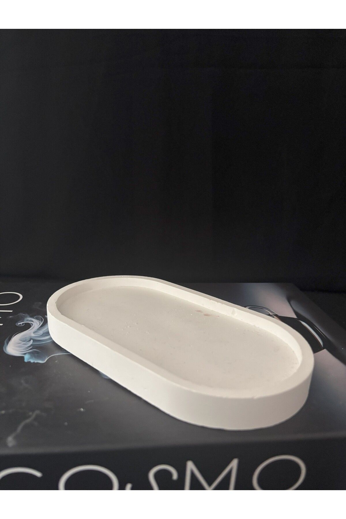 ATÖLYE VİVA Oval tabak Mum, takı, saksı altlığı, organizer sehpa düzenleyici tabak