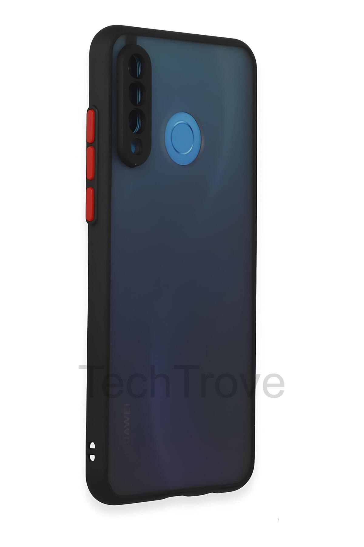 TechTrove Huawei P30 Lite Kılıf Darbe ve Kamera Korumalı Lüks Mat Silikon Kapak