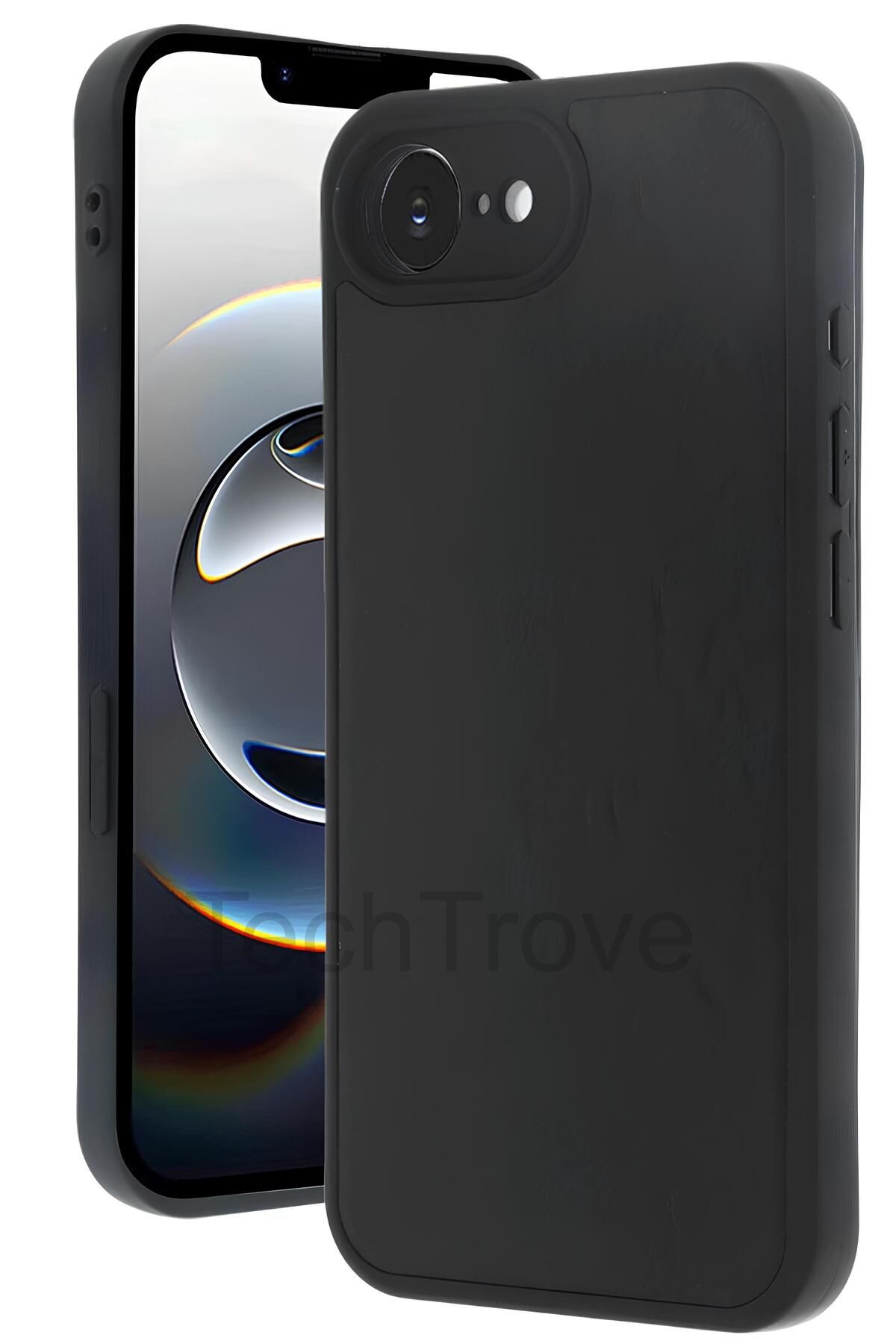 TechTrove iPhone 16E Kılıf Premium Deri Dokulu Ekstra Darbe Korumalı Kapak