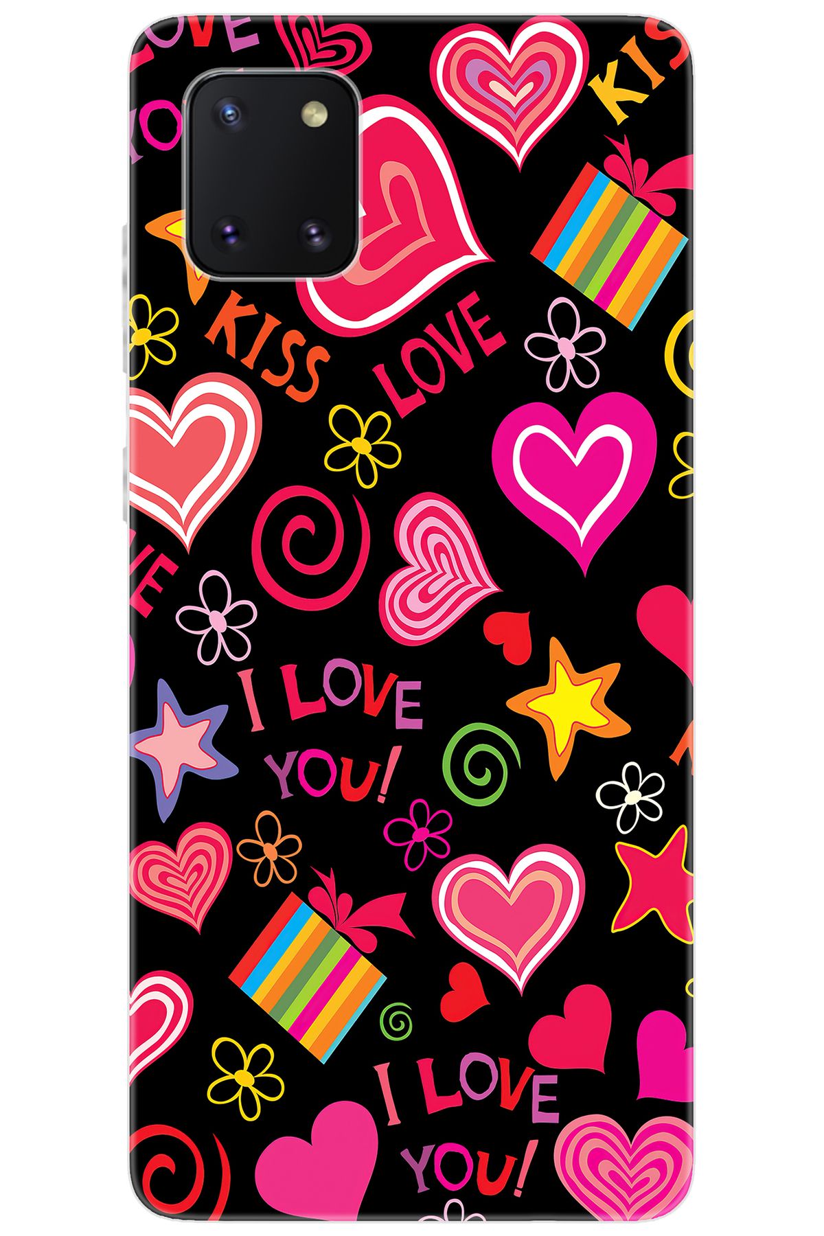 Ceppare Samsung Galaxy Note 10 Lite (SM-N770F) Uyumlu Kılıf Desenli Silikon Kıss Love STK:265 CP-JyFyBfj